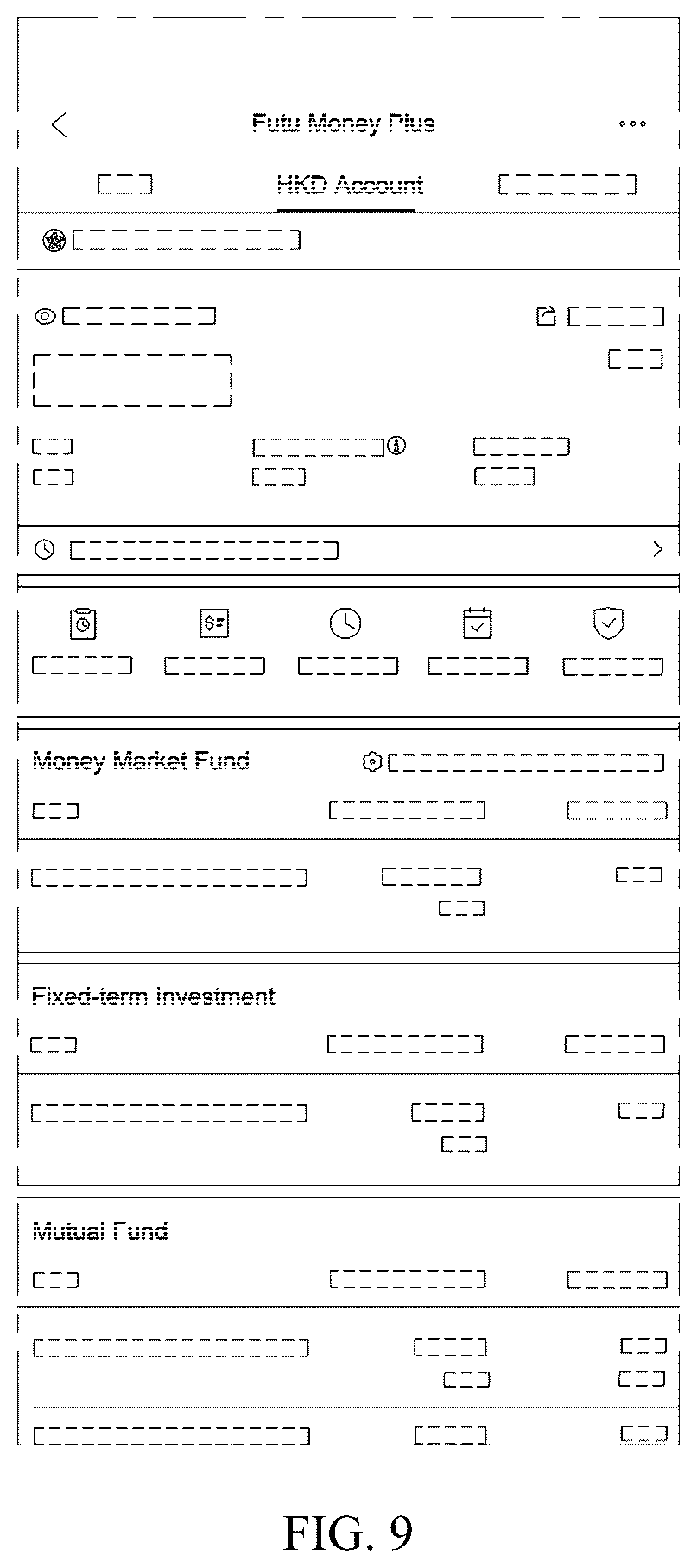 Patent USD1044849 Figure 9 – Display screen or portion thereof with animated graphical user interface for fund purchase
