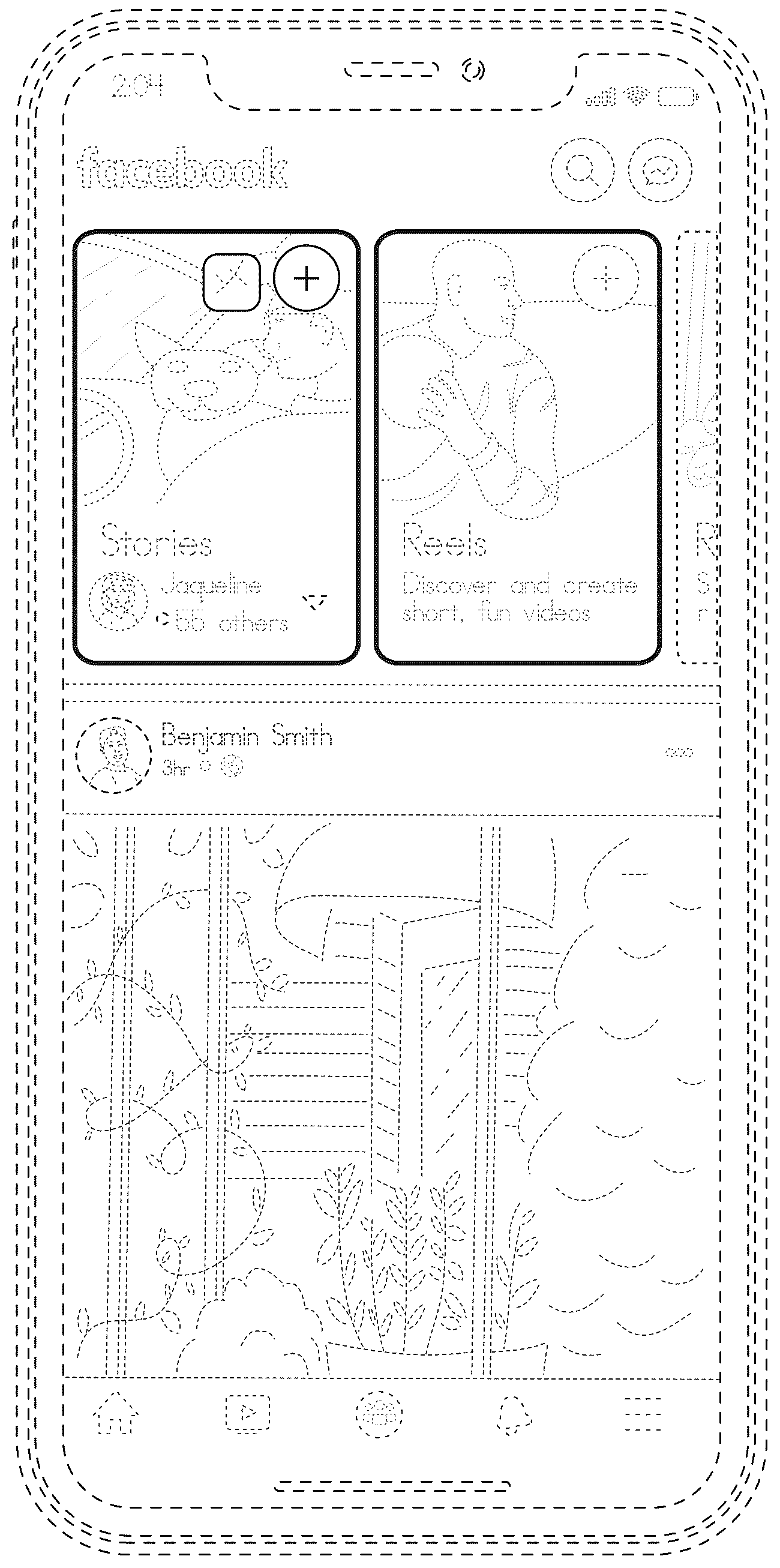 Patent USD1044854 Figure 1 – Display screen with a graphical user interface