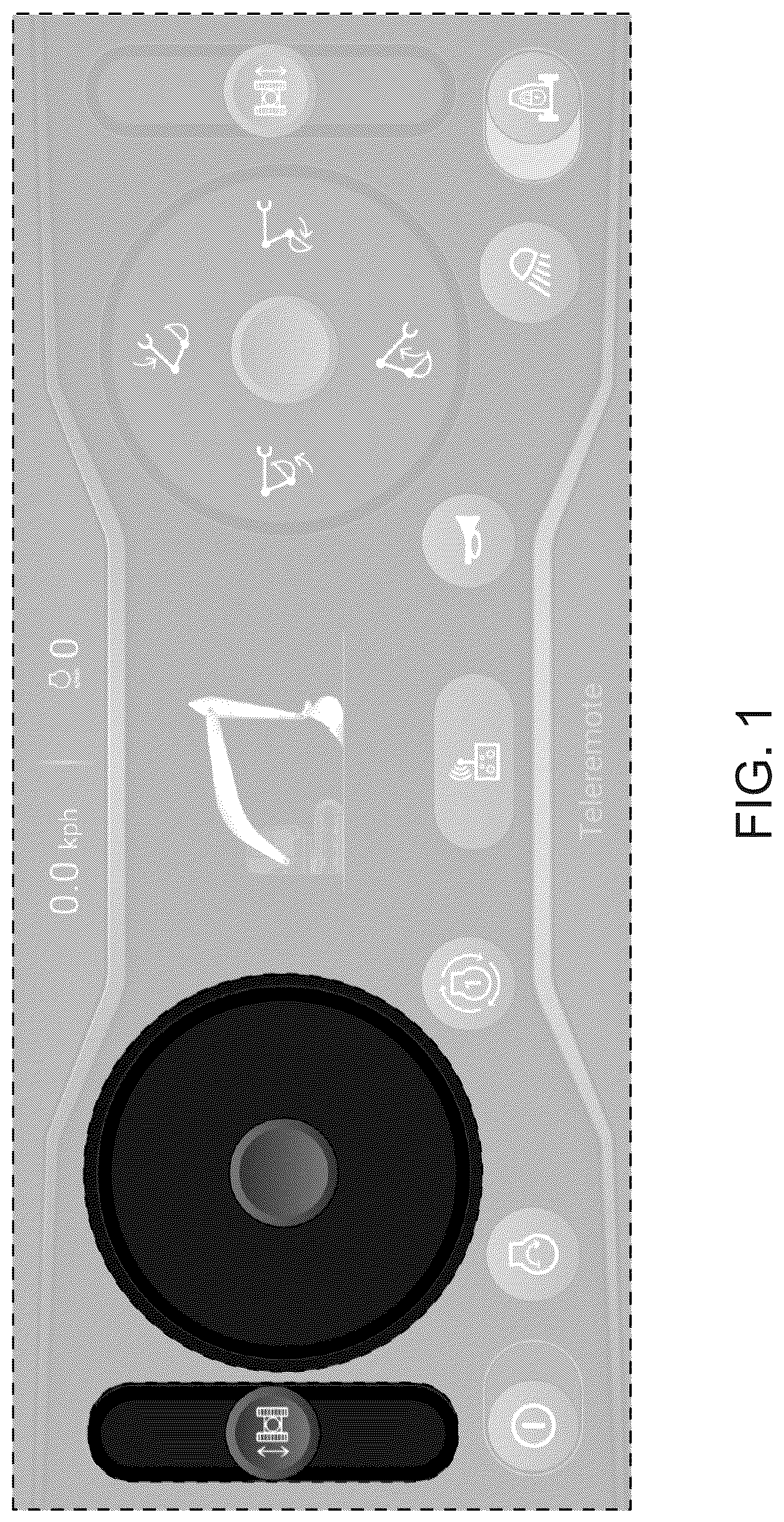 Patent USD1044855 Figure 1 – Electronic device with animated graphical user interface