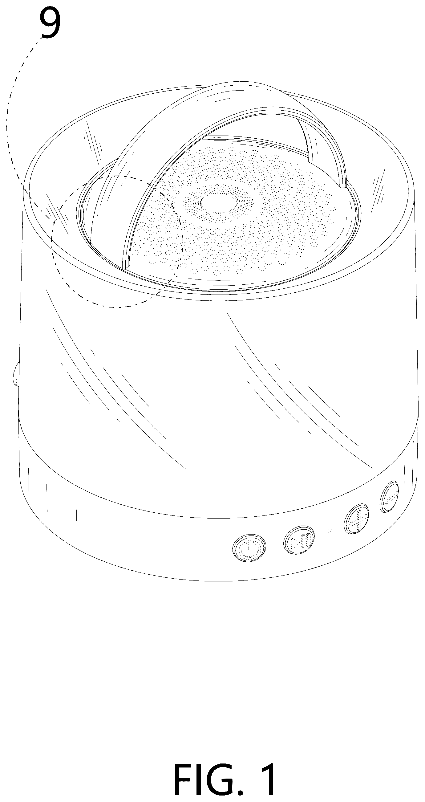 Patent USD1044868 Figure 1 – Karaoke audio and multimedia player