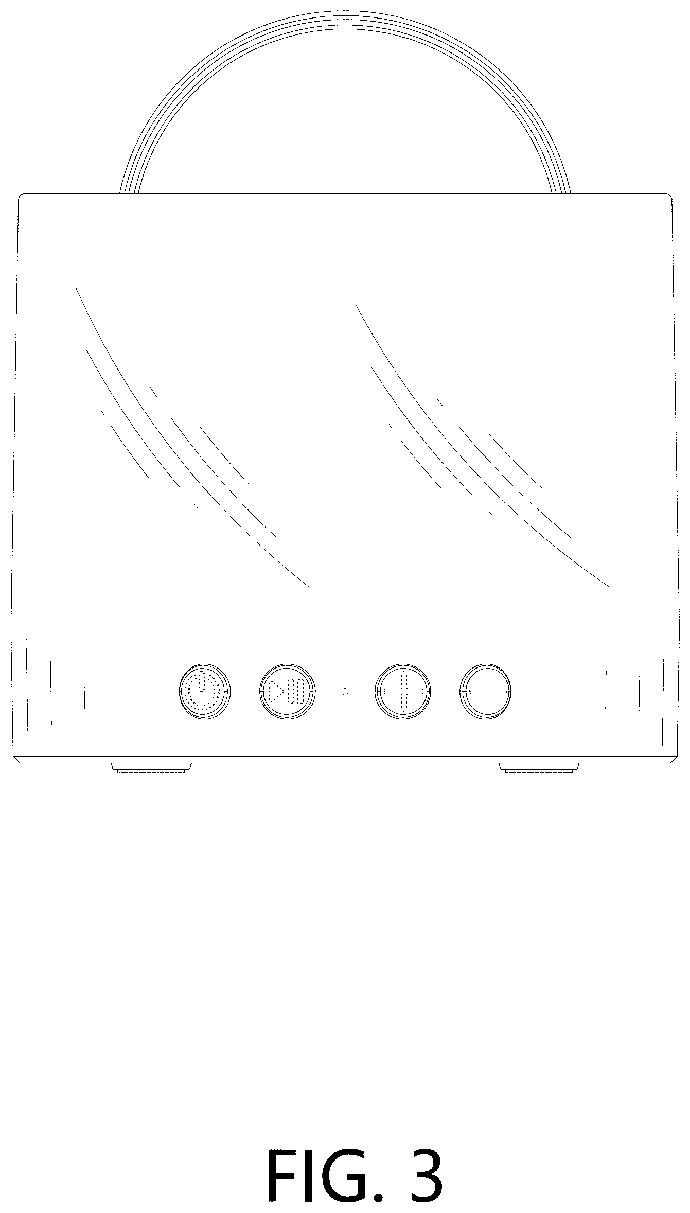 Patent USD1044868 Figure 3 – Karaoke audio and multimedia player