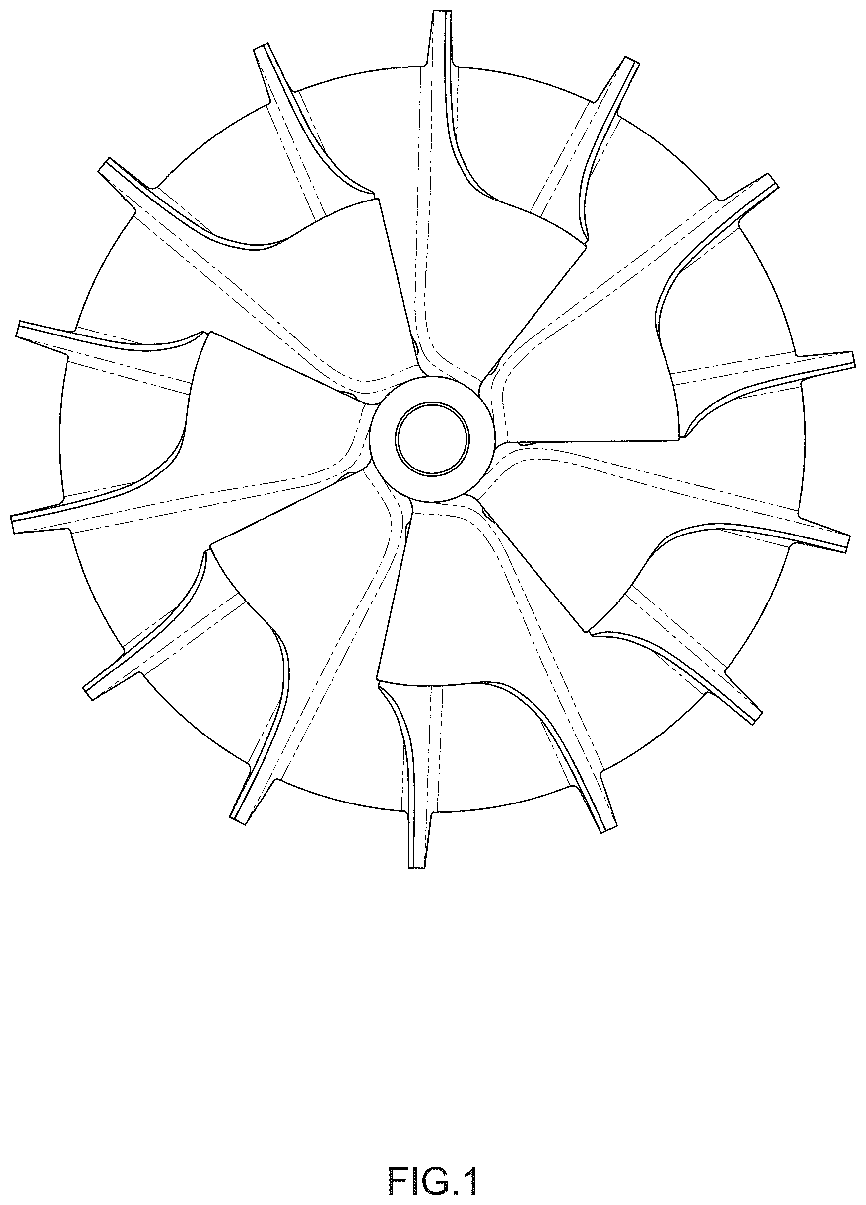 Patent USD1044870 Figure 1 – Compressor wheel
