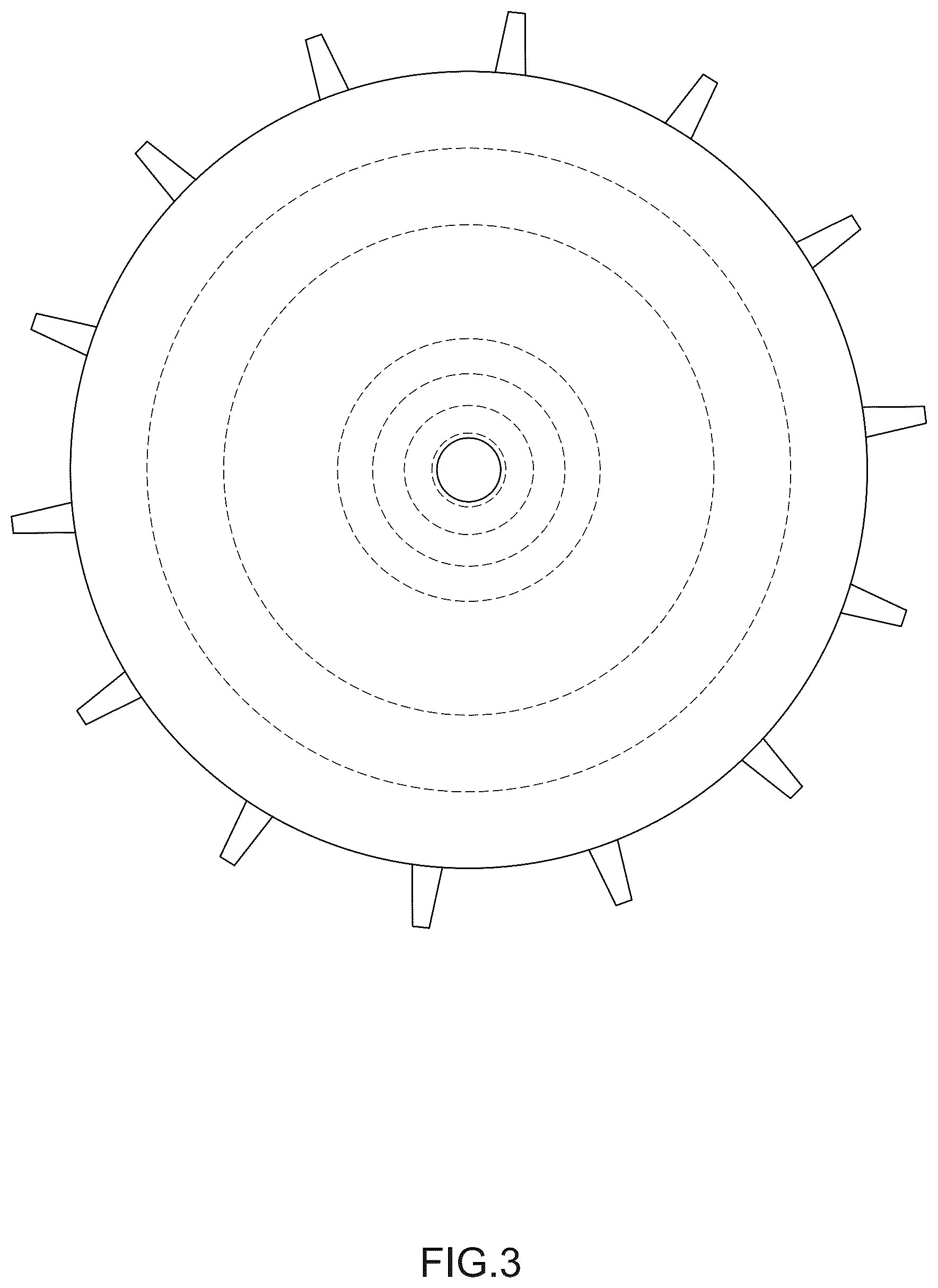 Patent USD1044870 Figure 3 – Compressor wheel