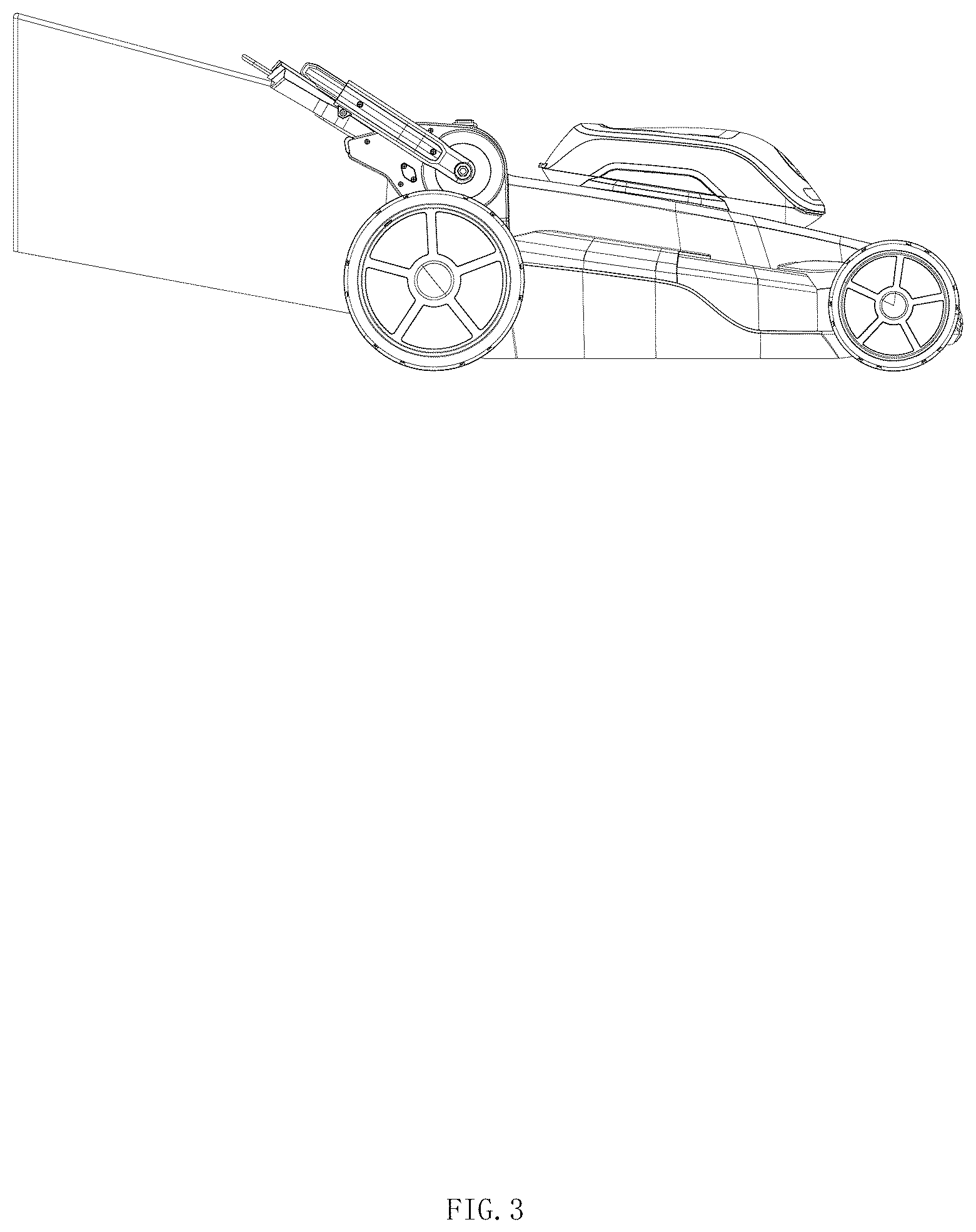 Patent USD1044878 Figure 3 – Lawn mower