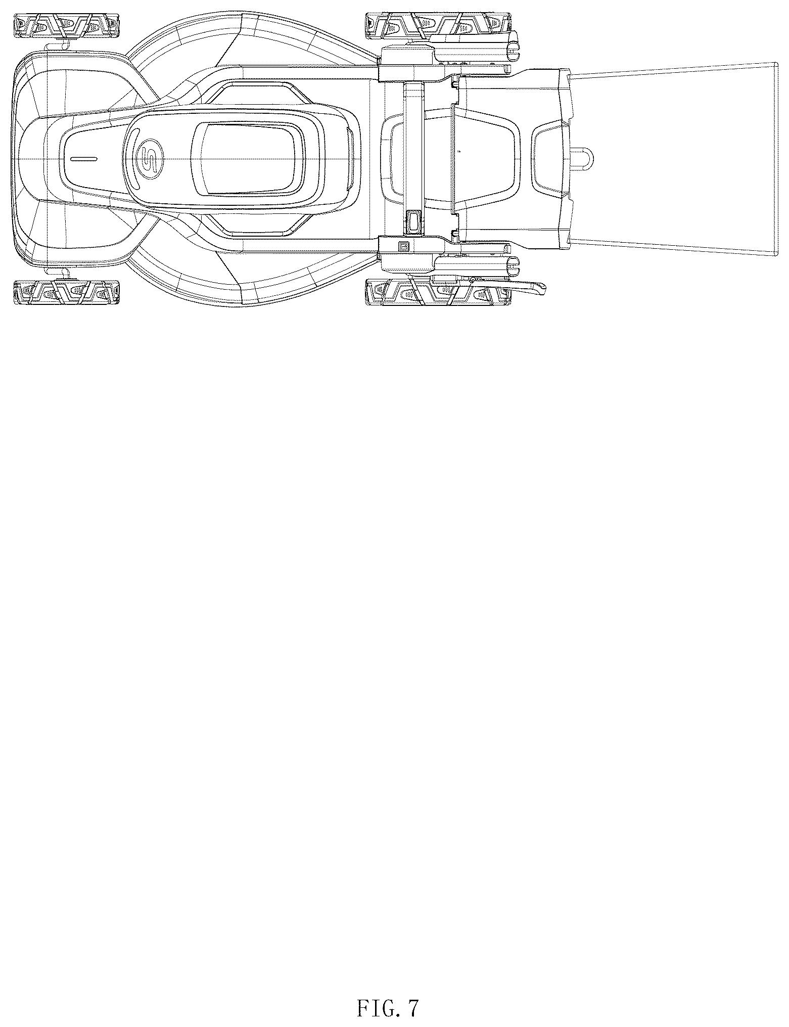 Patent USD1044878 Figure 7 – Lawn mower