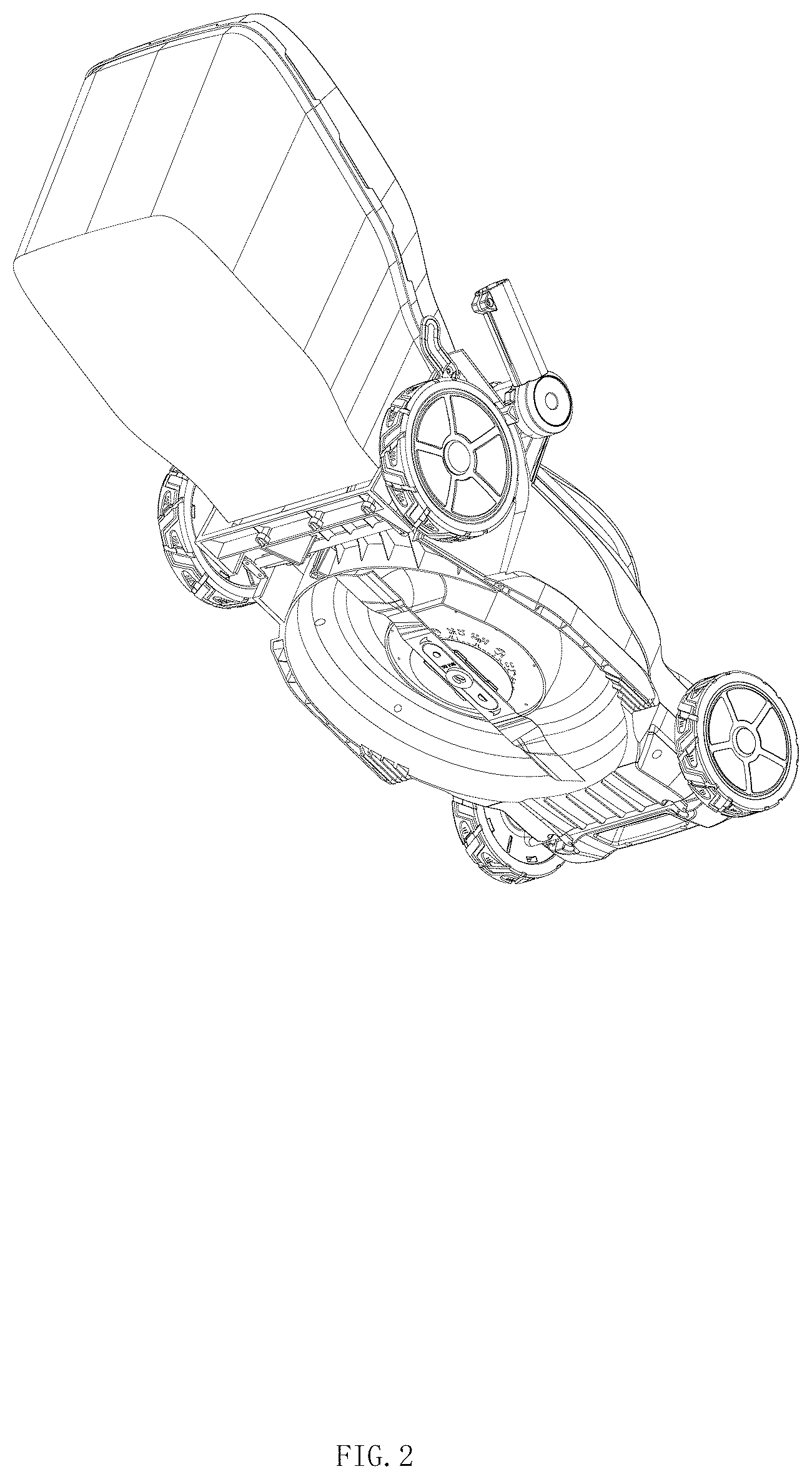 Patent USD1044879 Figure 2 – Lawn mower