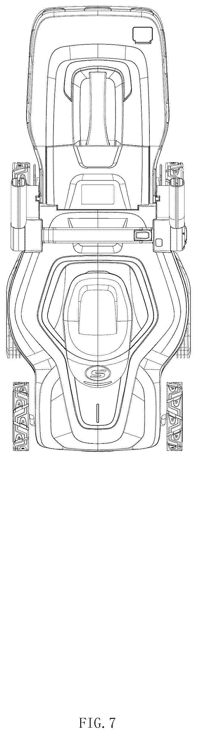 Patent USD1044879 Figure 7 – Lawn mower