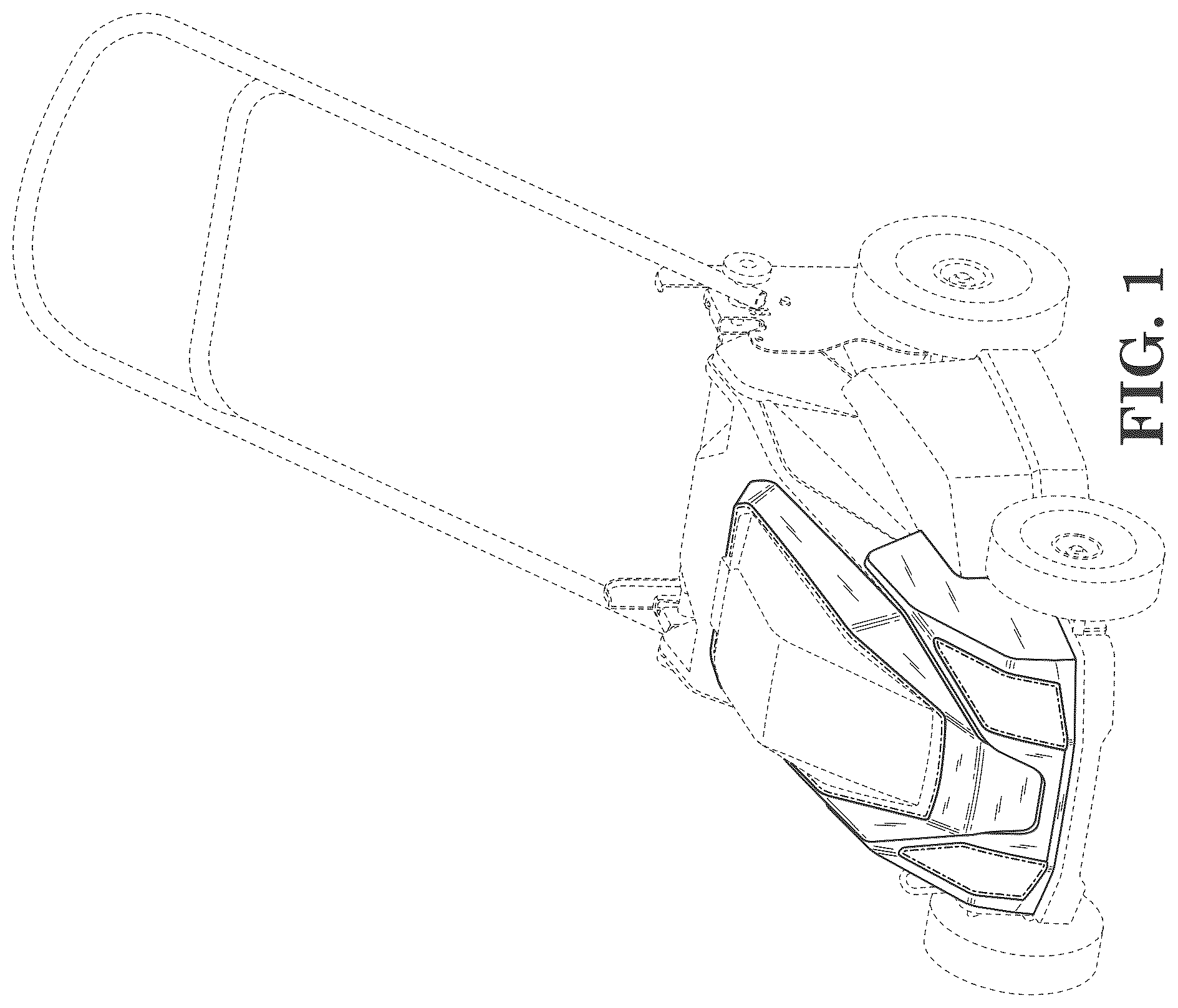 Patent USD1044880 Figure 1 – Lawn mower housing