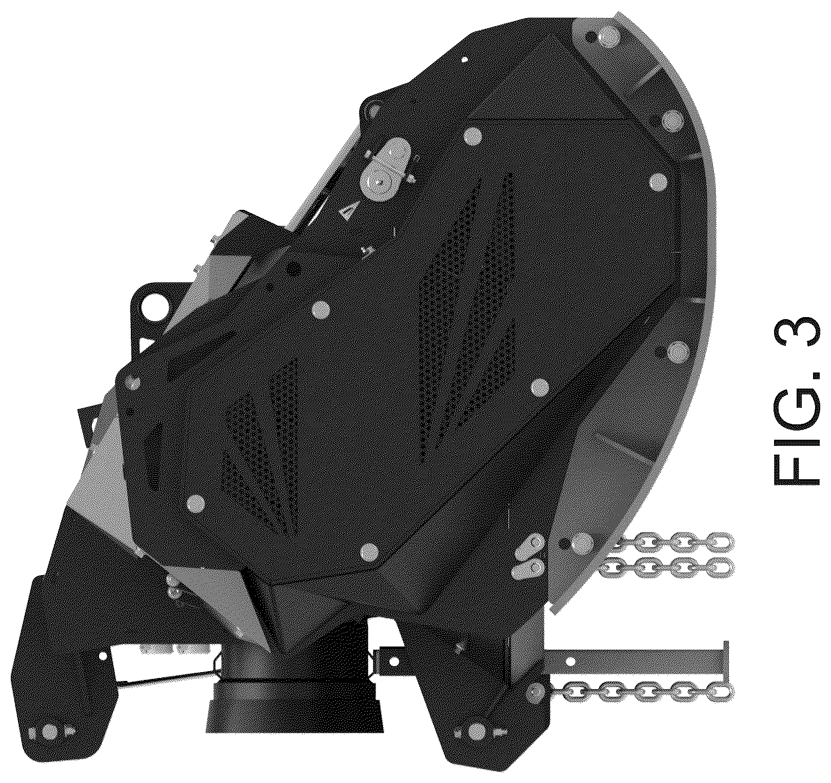 Patent USD1044884 Figure 3 – Agricultural and forestry machinery attachment