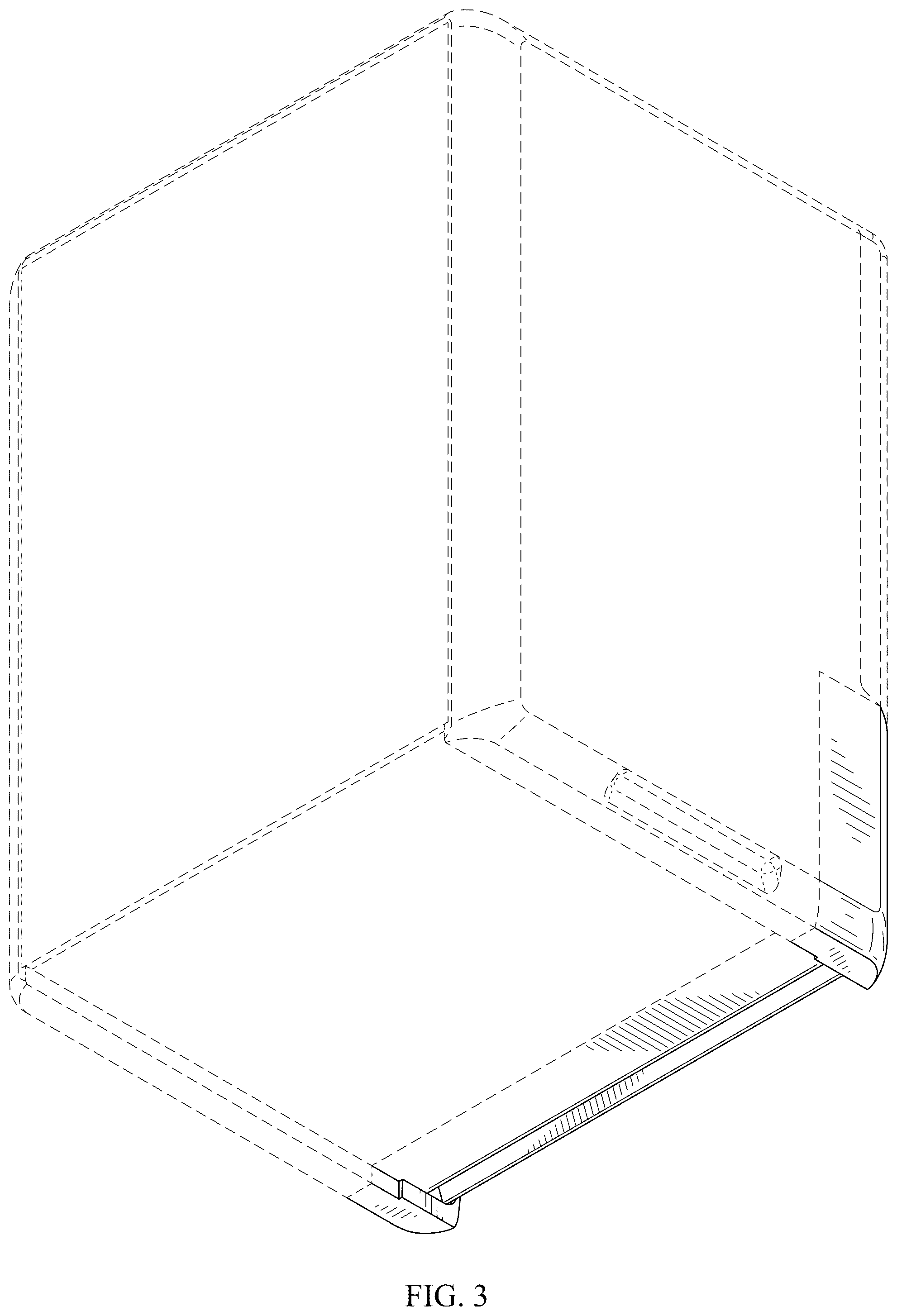 Patent USD1044890 Figure 3 – Inclined control panel for a three-dimensional printer