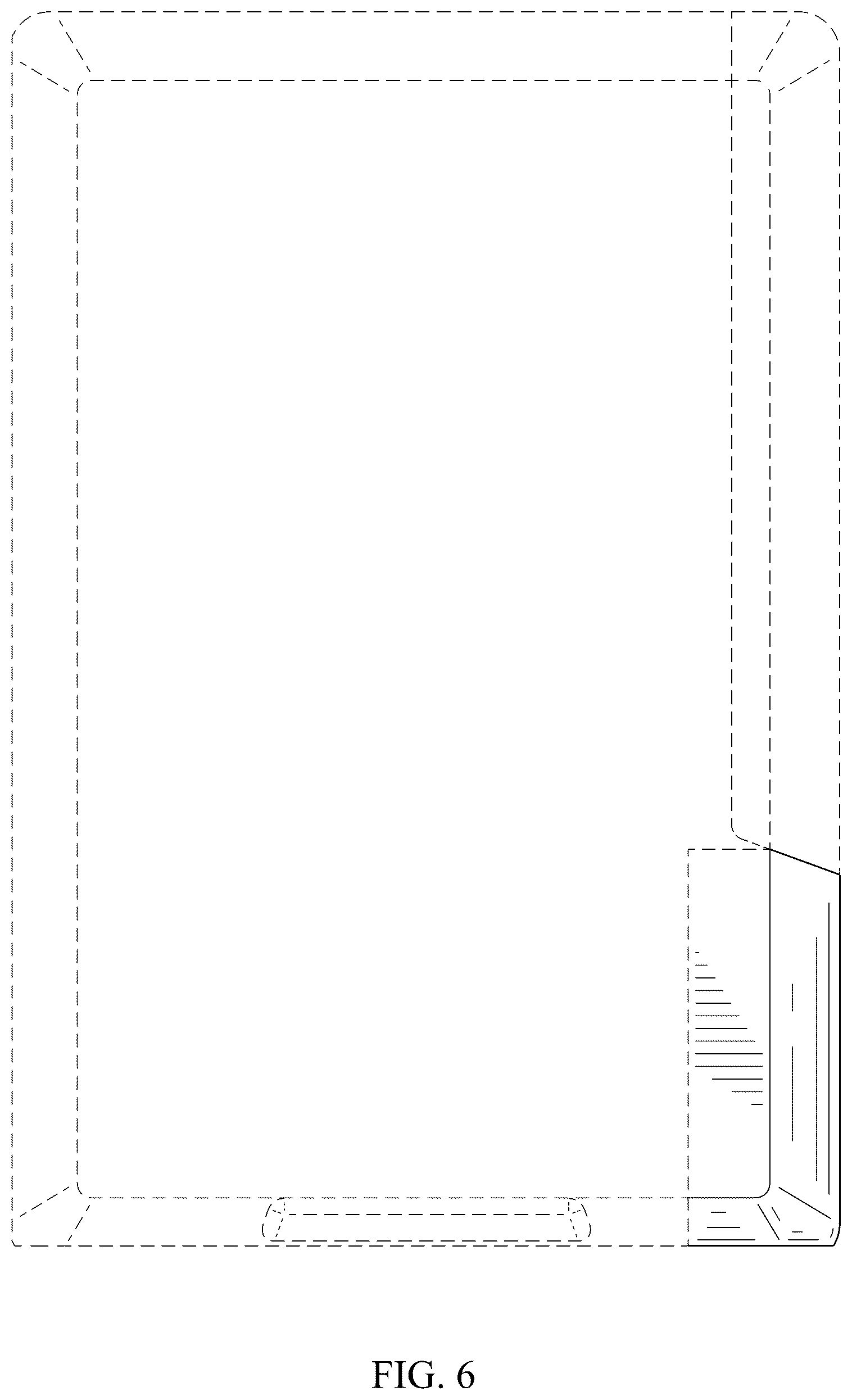 Patent USD1044890 Figure 6 – Inclined control panel for a three-dimensional printer