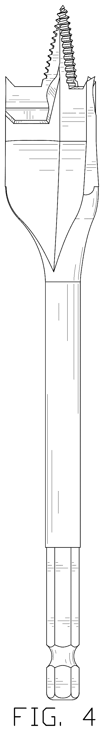 Patent USD1044893 Figure 4 – Spade drill bit