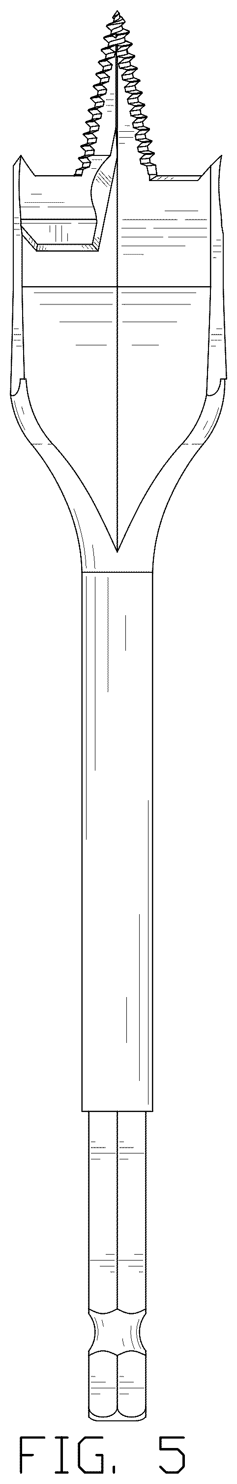 Patent USD1044893 Figure 5 – Spade drill bit