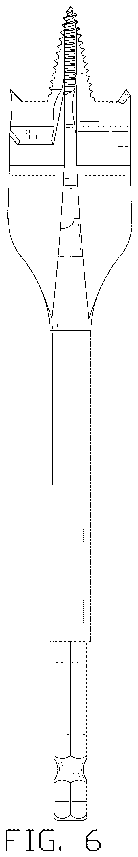 Patent USD1044893 Figure 6 – Spade drill bit