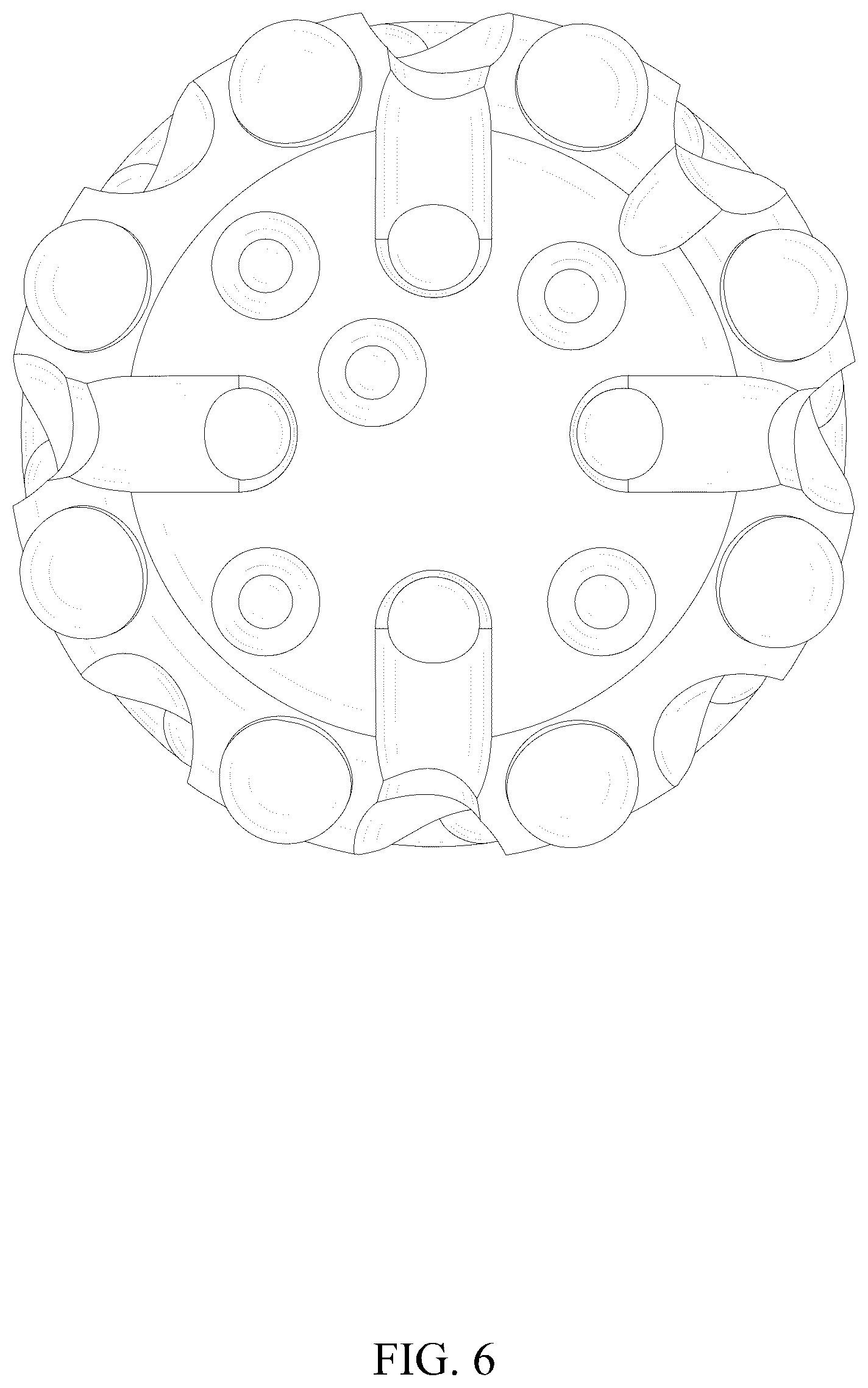 Patent USD1044894 Figure 6 – Button drill bit