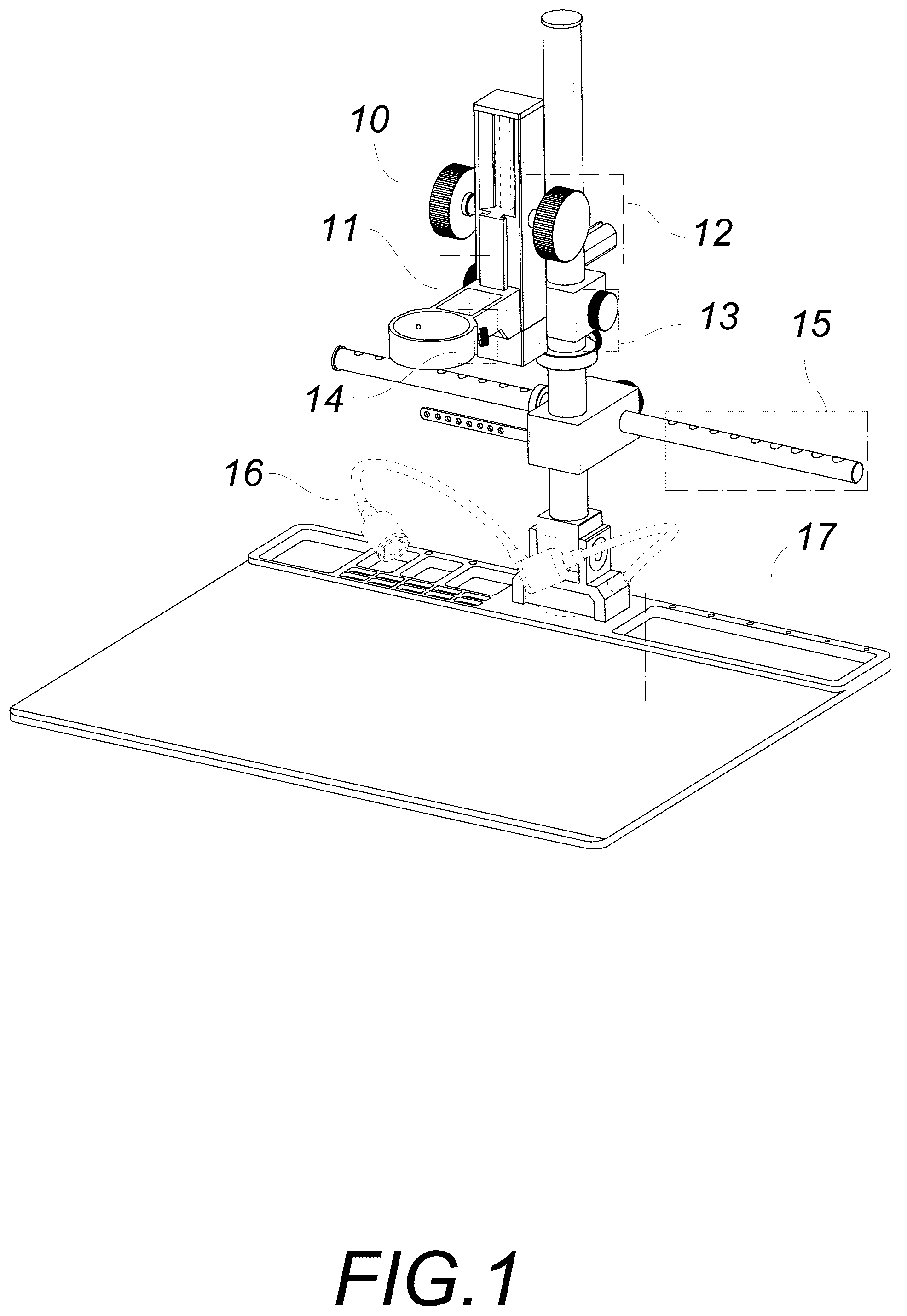 Patent USD1044903 Figure 1 – Microscope stand