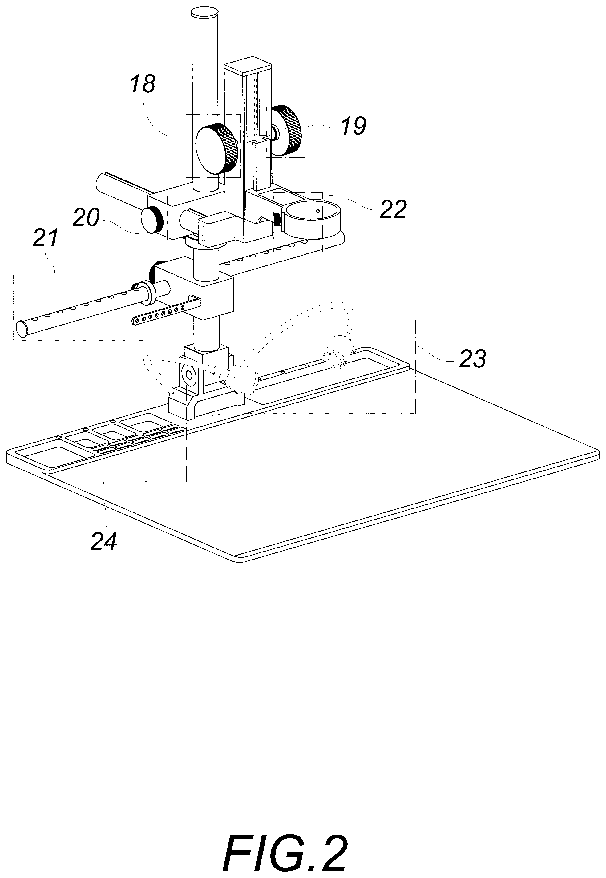 Patent USD1044903 Figure 2 – Microscope stand