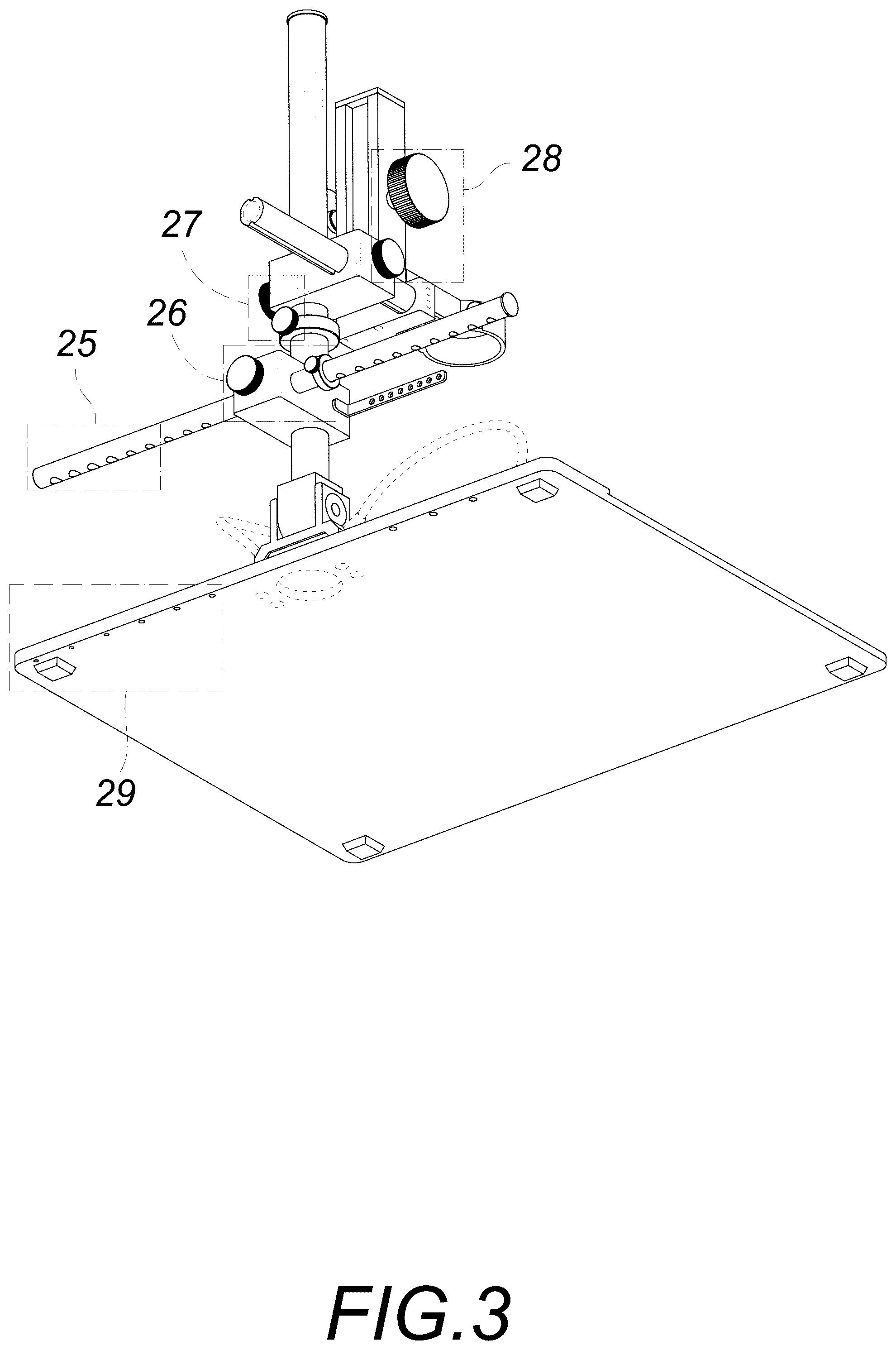 Patent USD1044903 Figure 3 – Microscope stand