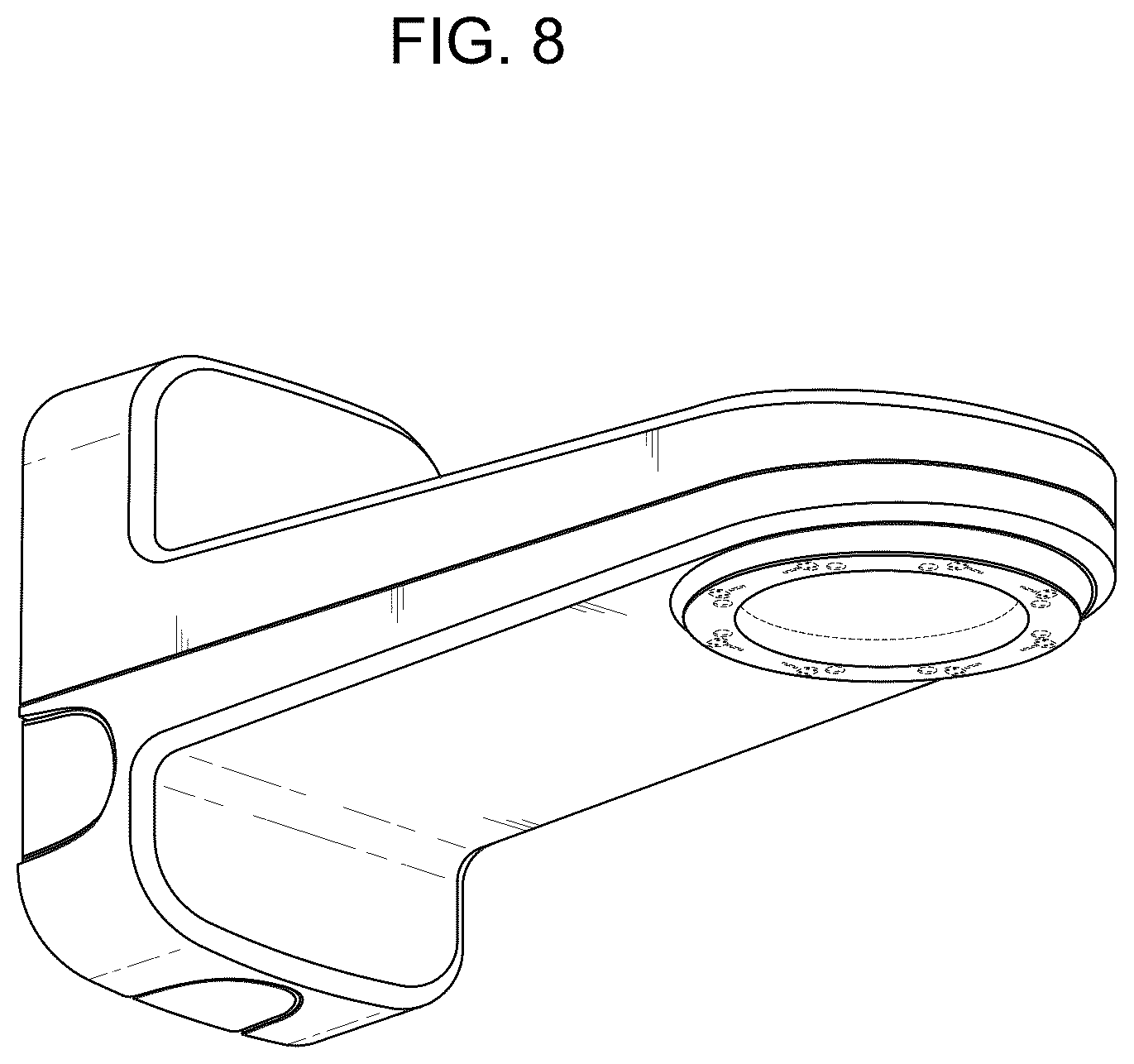Patent USD1044905 Figure 8 – Holding stand for incorporating surveillance camera