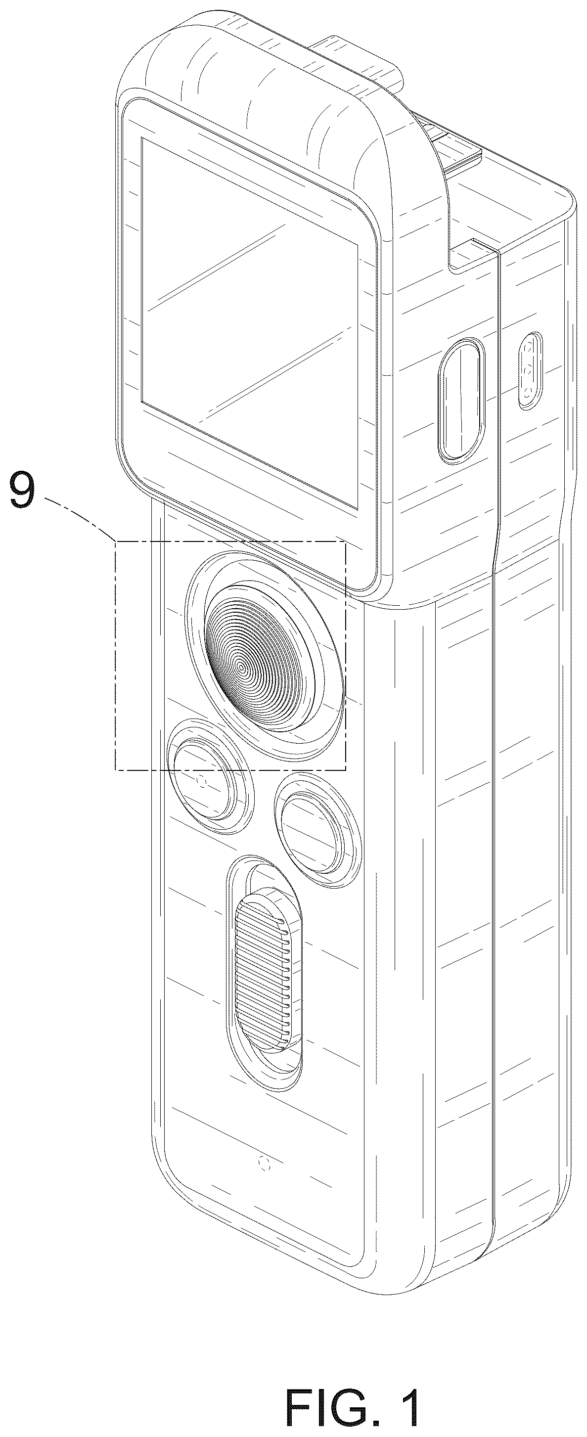 Patent USD1044907 Figure 1 – Camera grip