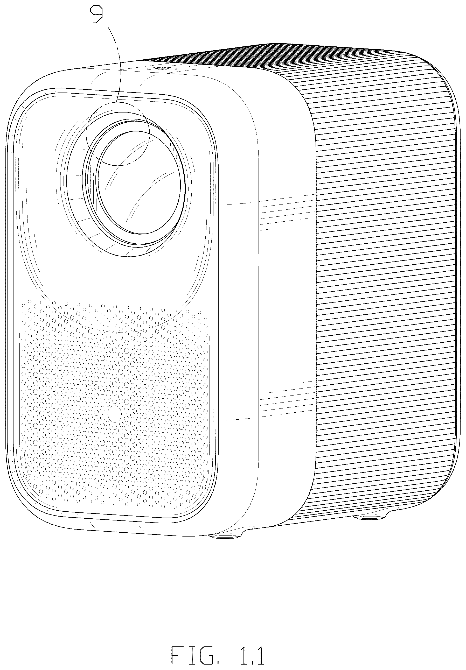 Patent USD1044912 Figure 1 – Projector
