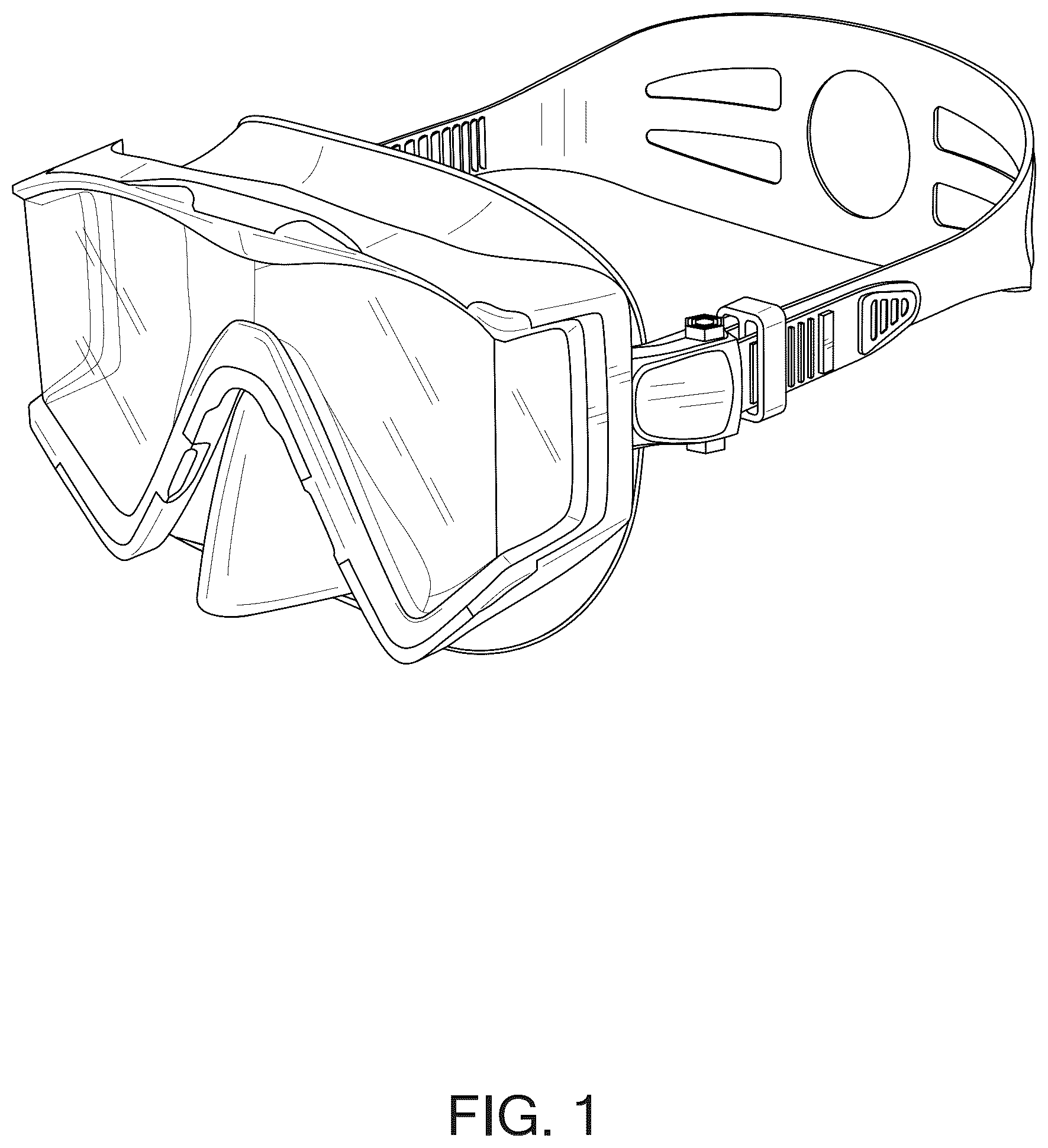 Patent USD1044917 Figure 1 – Swimming mask