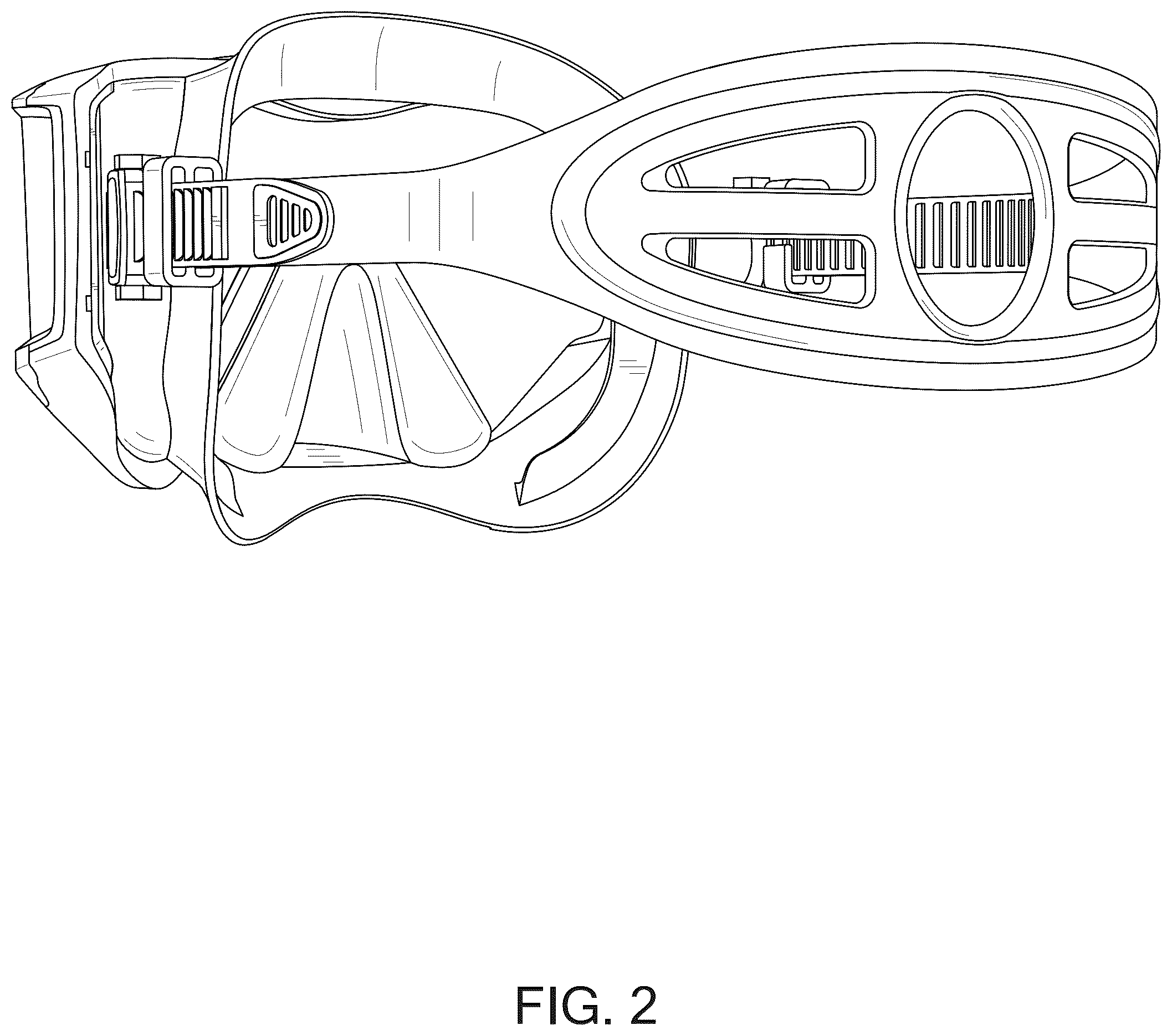 Patent USD1044917 Figure 2 – Swimming mask