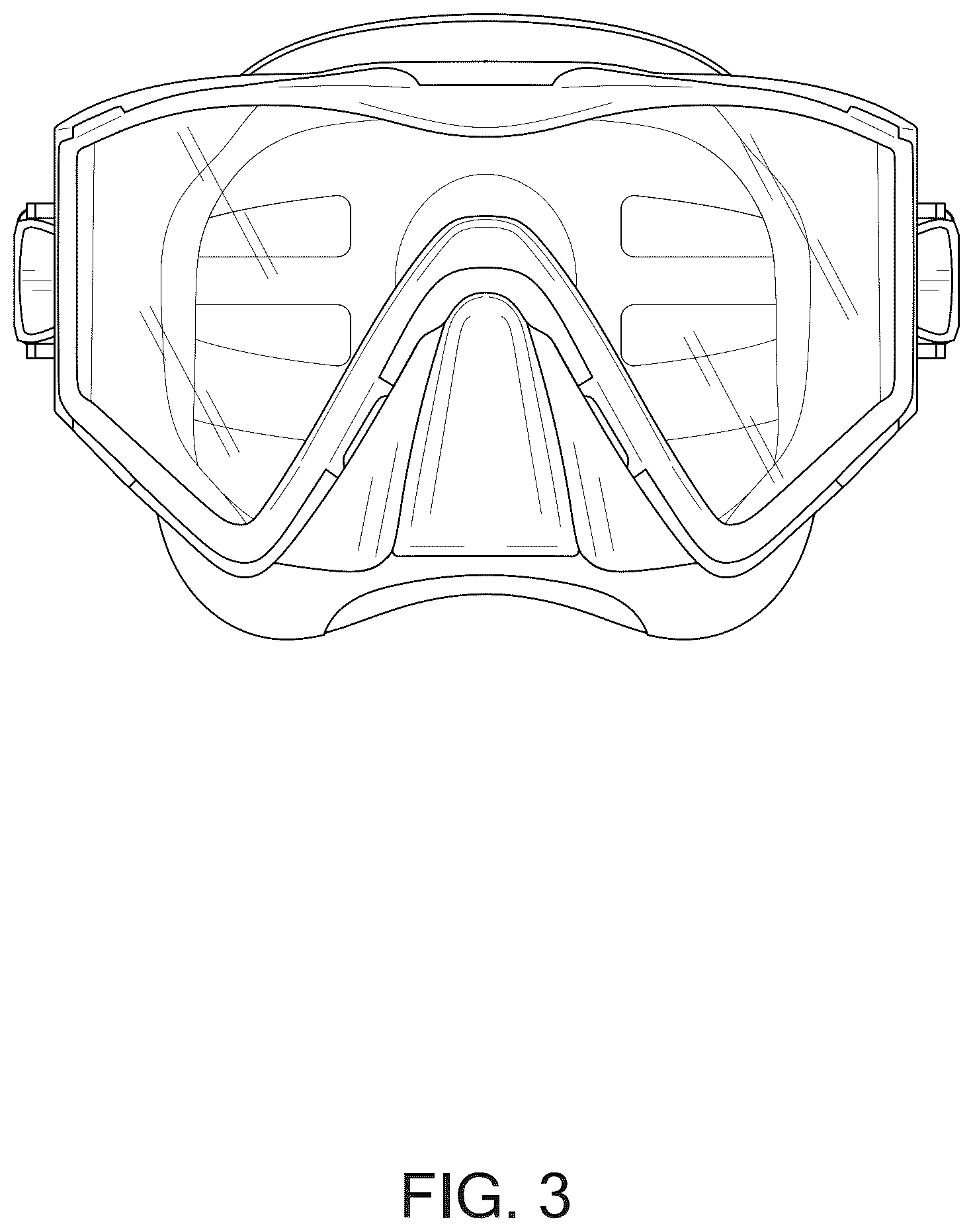 Patent USD1044917 Figure 3 – Swimming mask