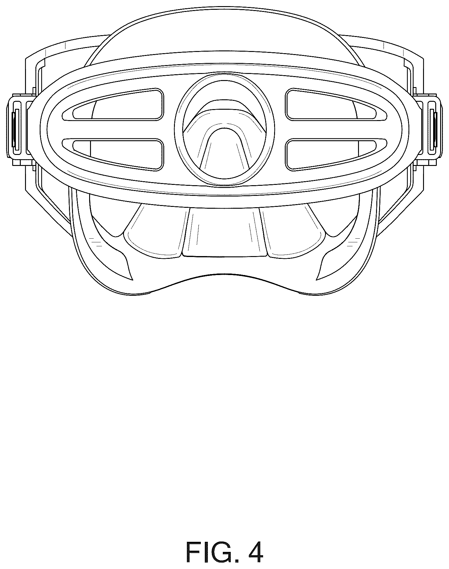 Patent USD1044917 Figure 4 – Swimming mask