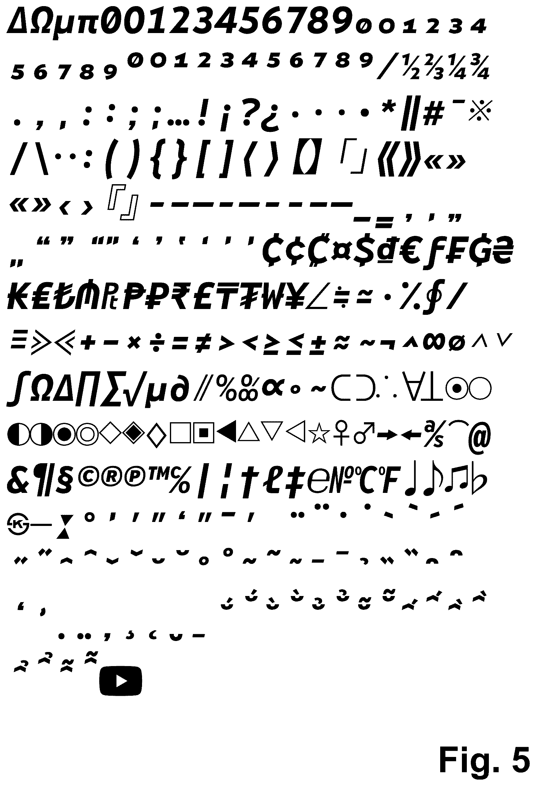 Patent USD1044929 Figure 5 – Type font
