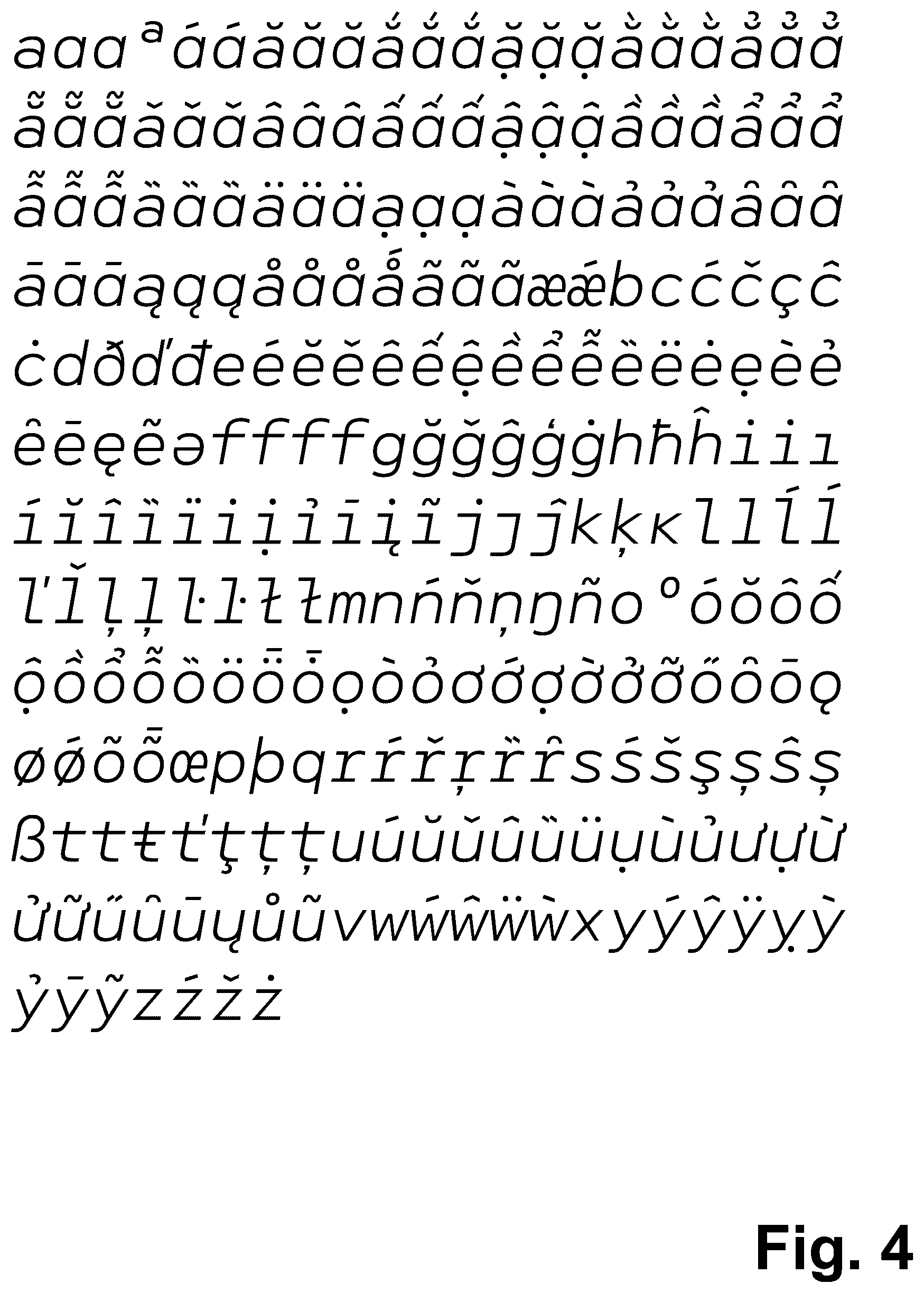 Patent USD1044930 Figure 4 – Type font