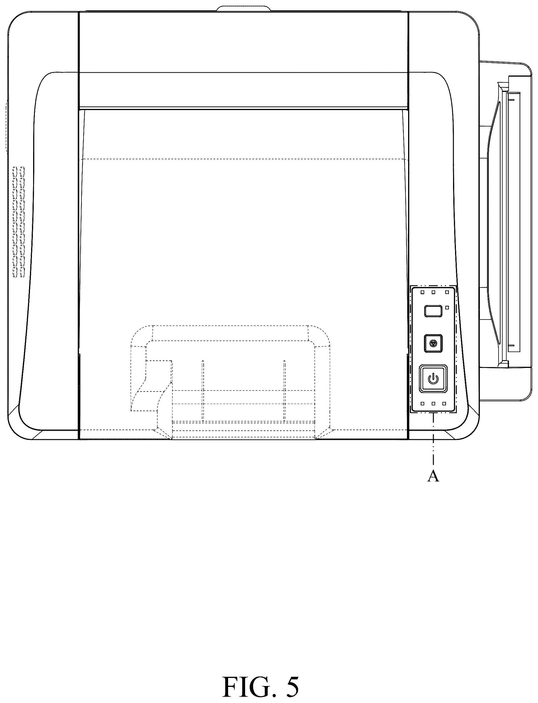 Patent USD1044933 Figure 5 – Multi-function printer