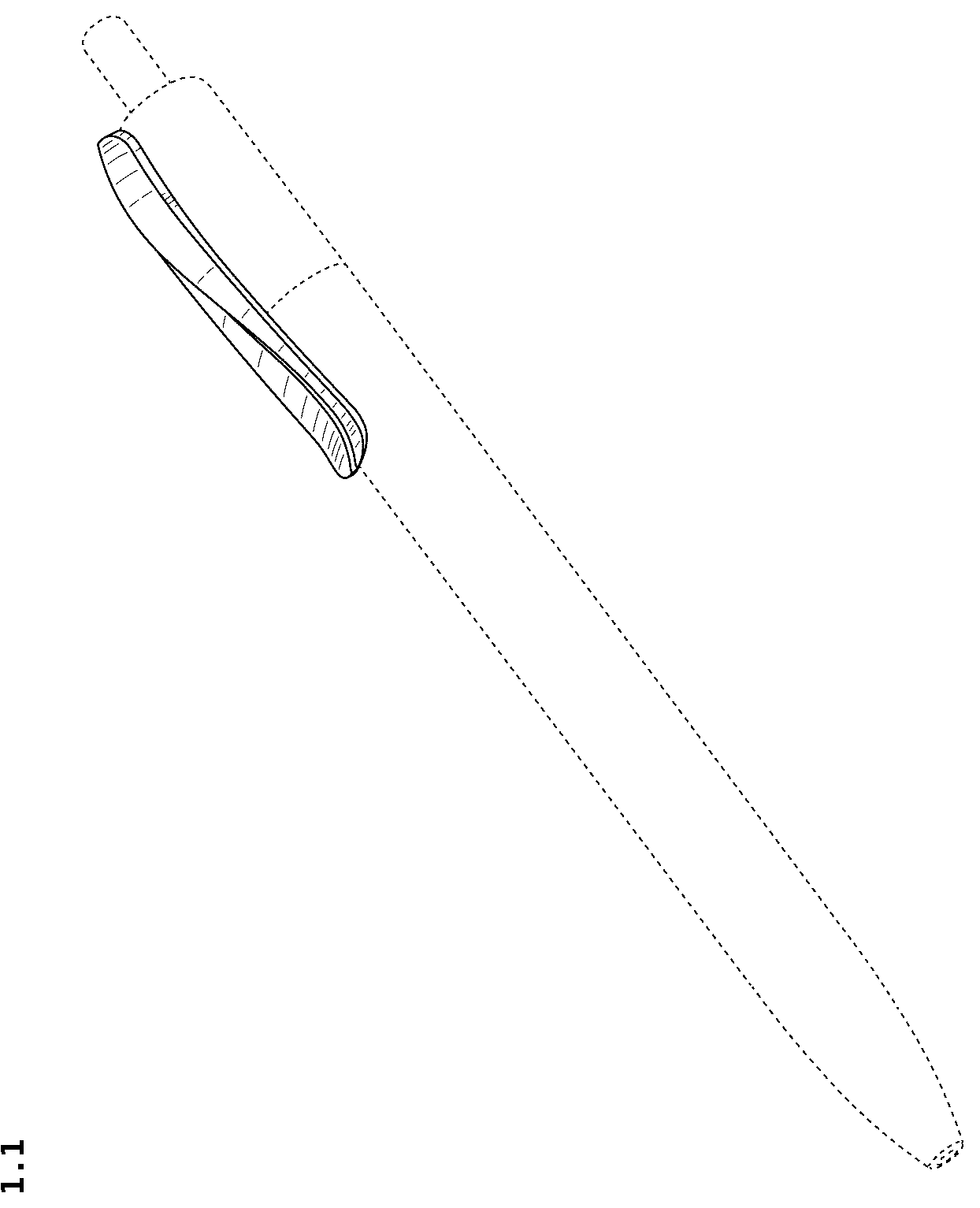 Patent USD1044943 Figure 1 – Pen
