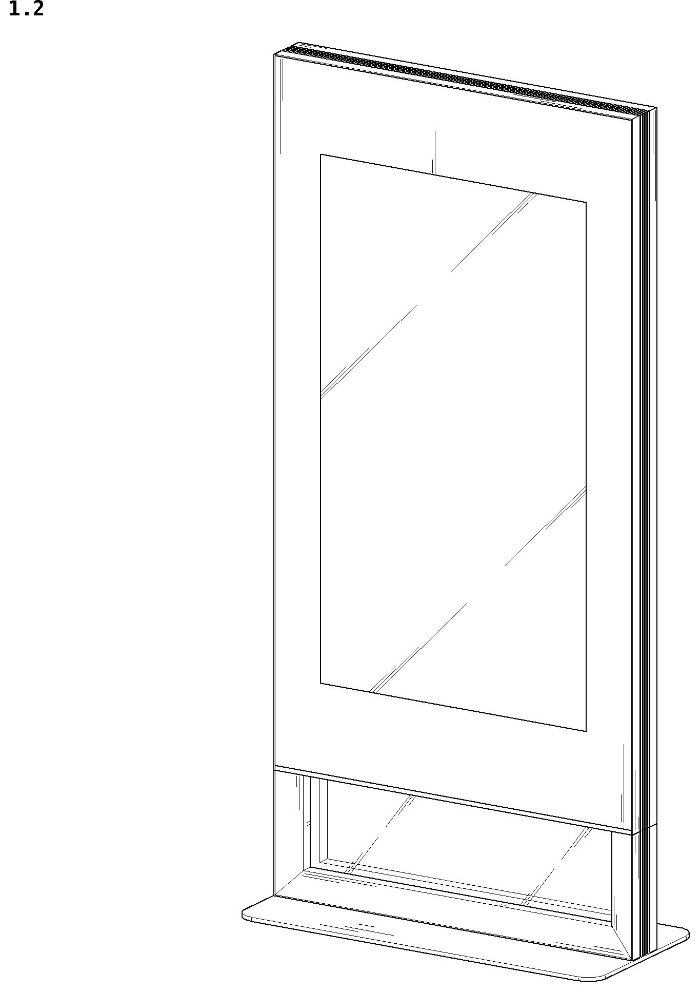 Patent USD1044945 Figure 2 – Digital signage