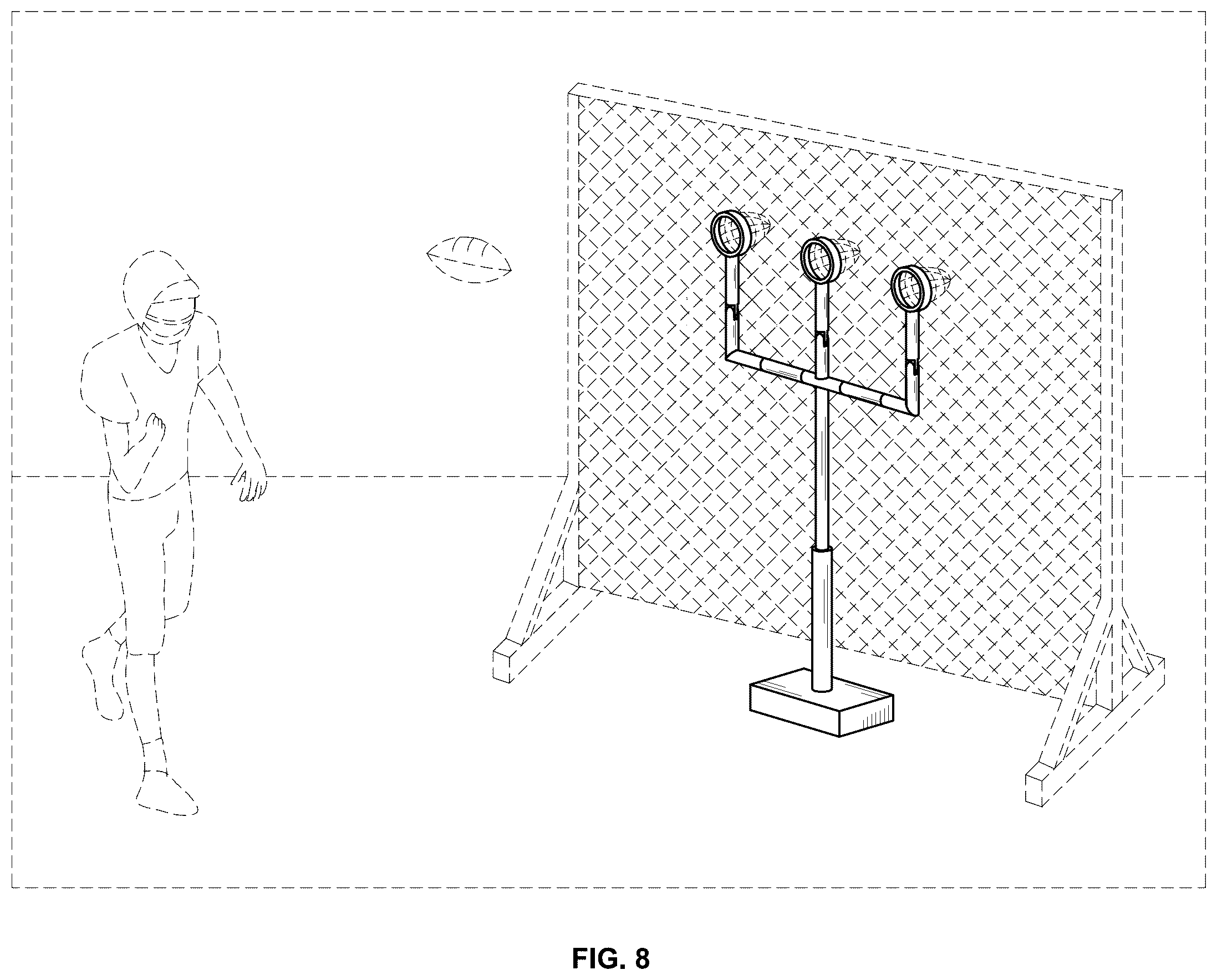Patent USD1044949 Figure 6 – Game football throwing target