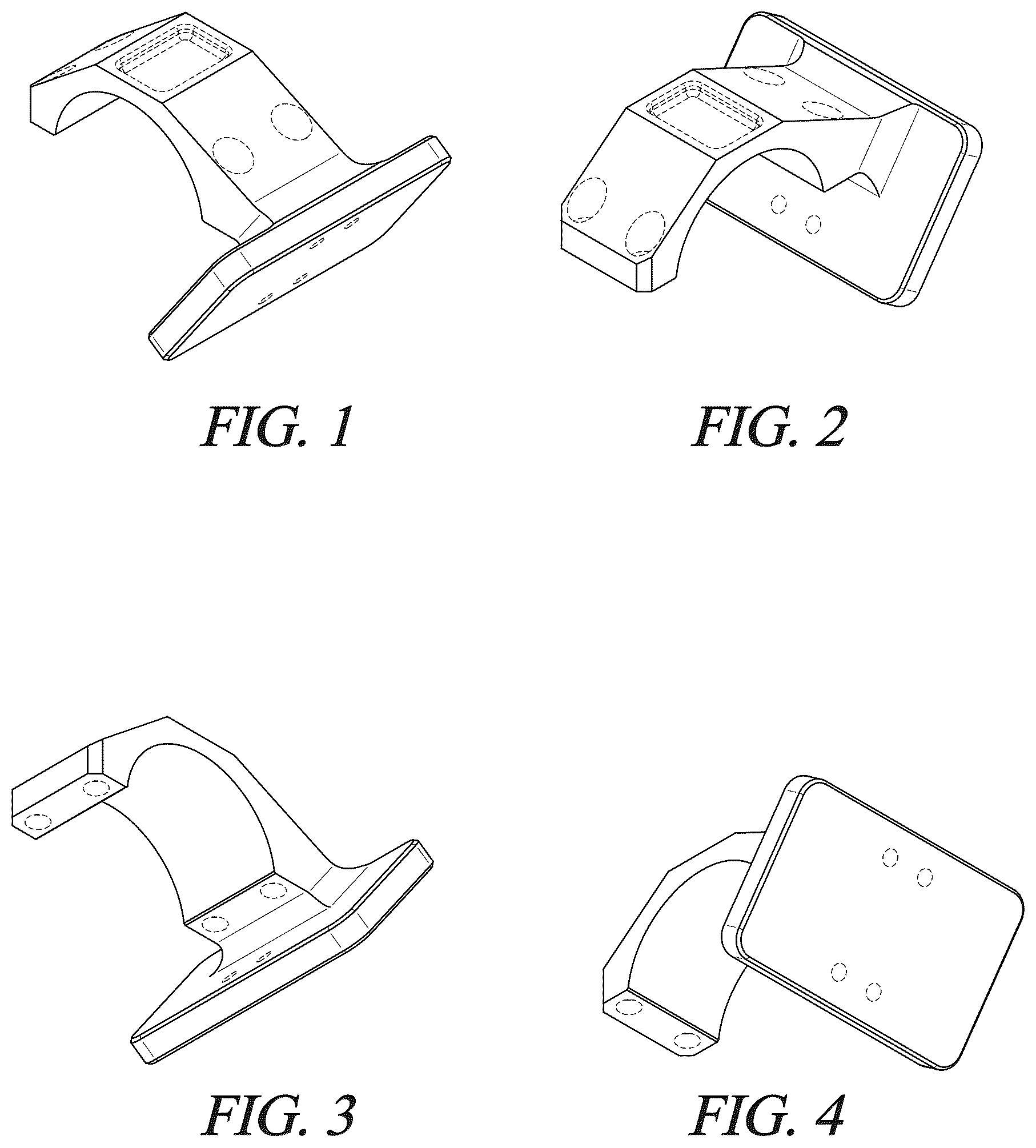 Patent USD1045004 Figure 1 – Offset optic mount for a firearm