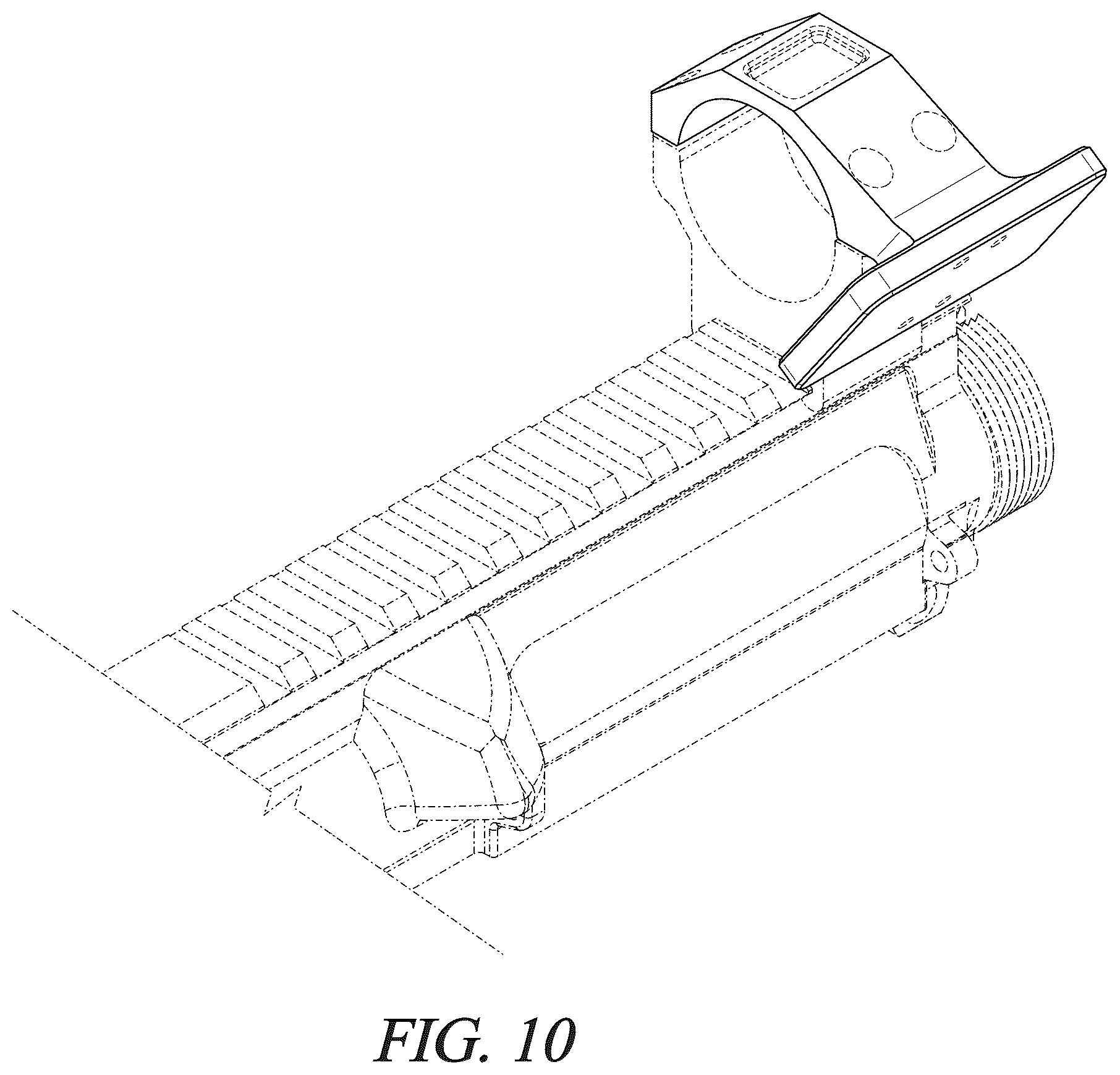 Patent USD1045004 Figure 3 – Offset optic mount for a firearm