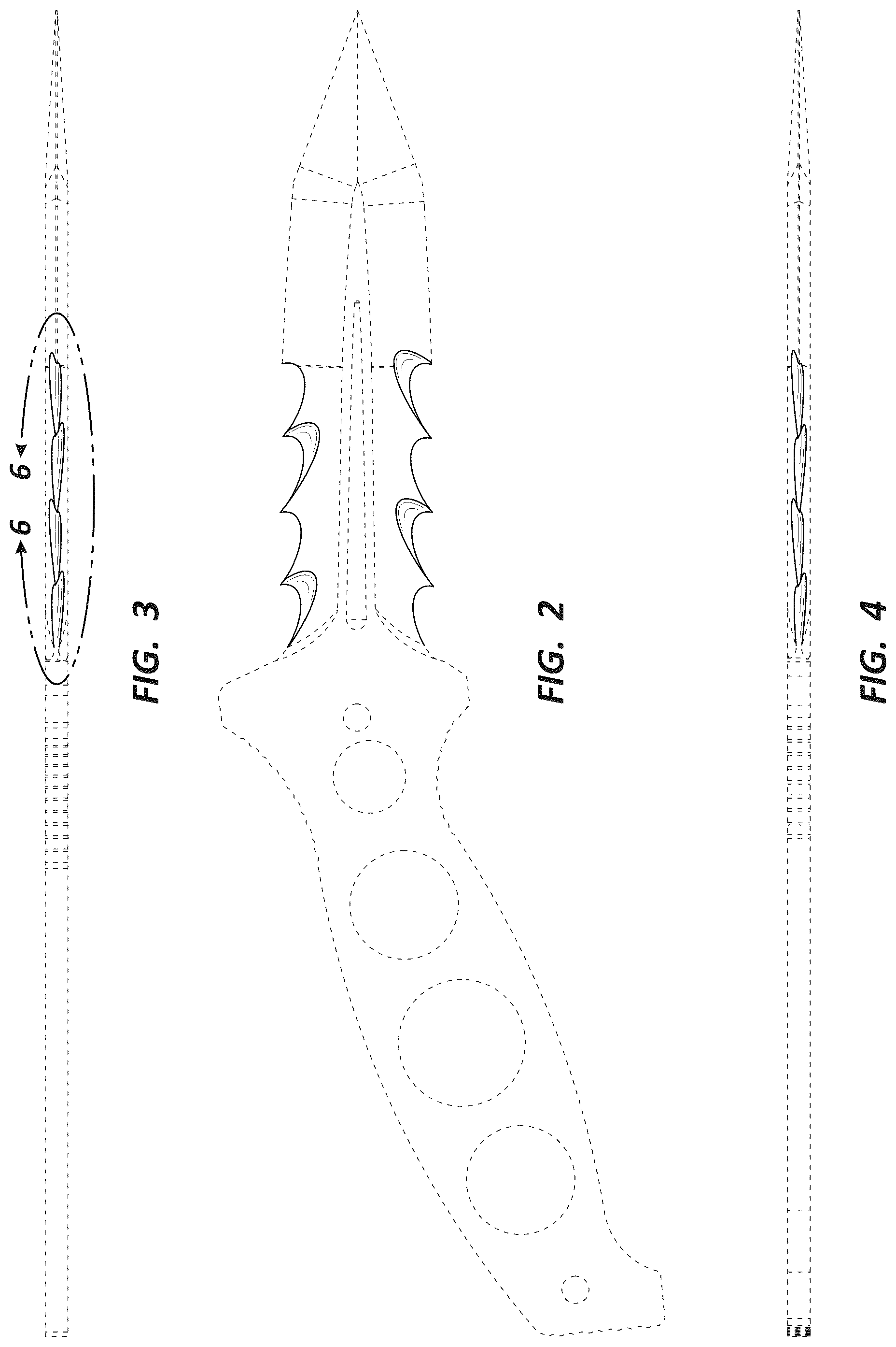 Patent USD1045006 Figure 2 – Blade cutting tool alternating serrations