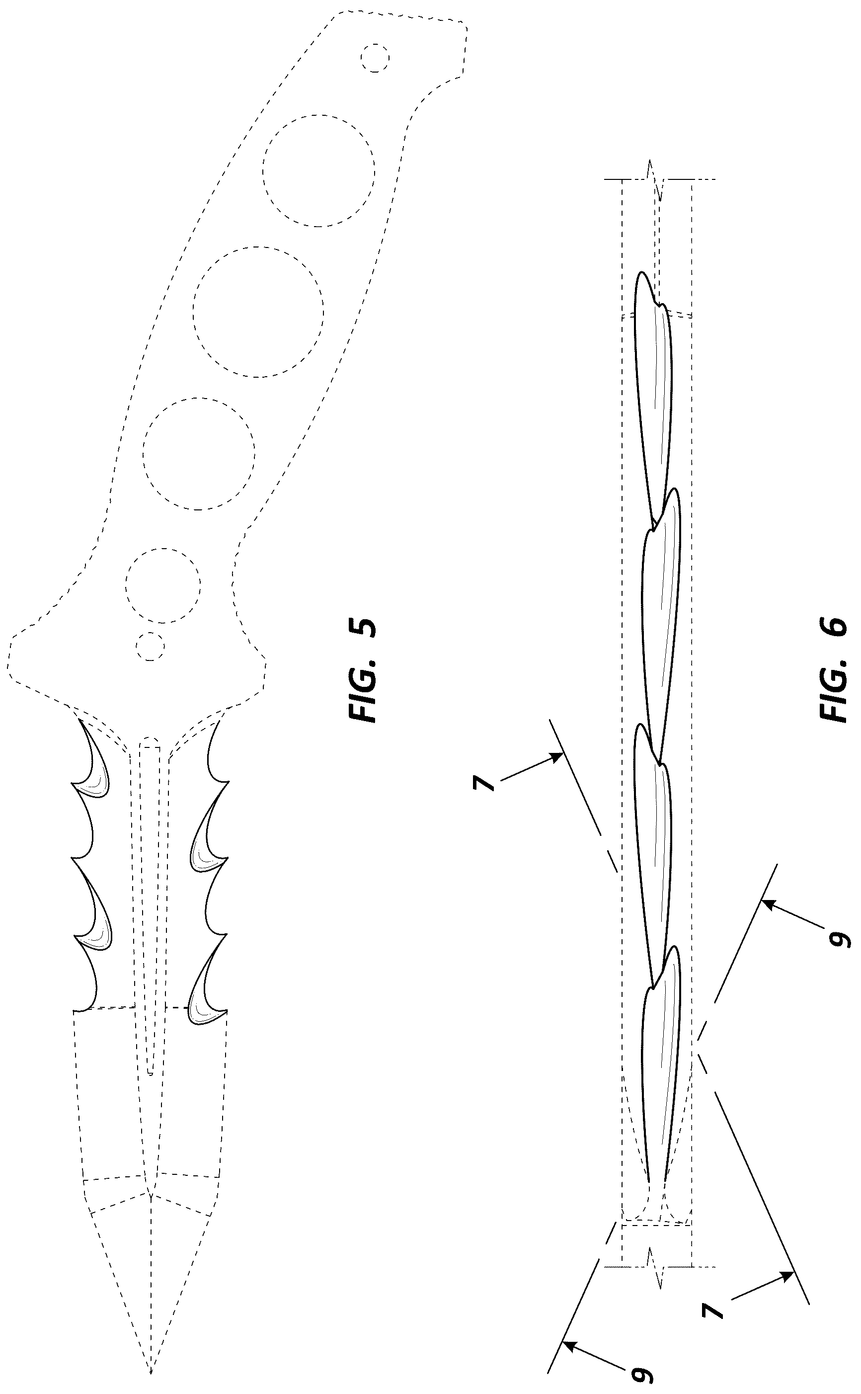 Patent USD1045006 Figure 3 – Blade cutting tool alternating serrations