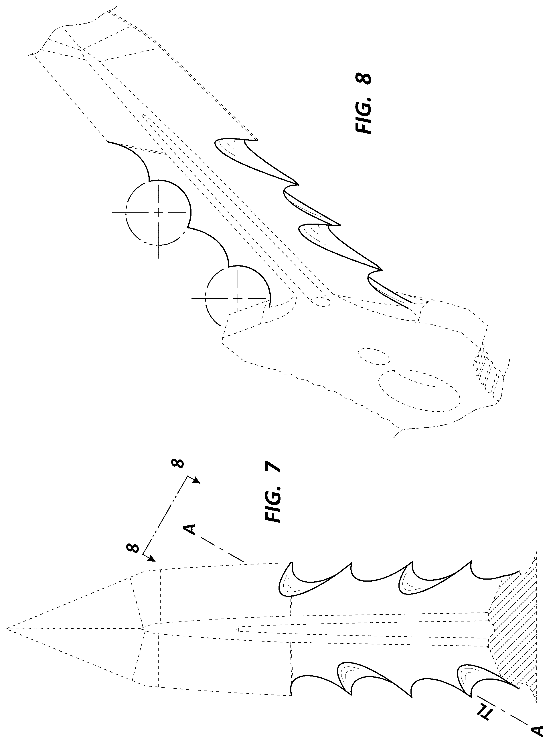 Patent USD1045006 Figure 4 – Blade cutting tool alternating serrations