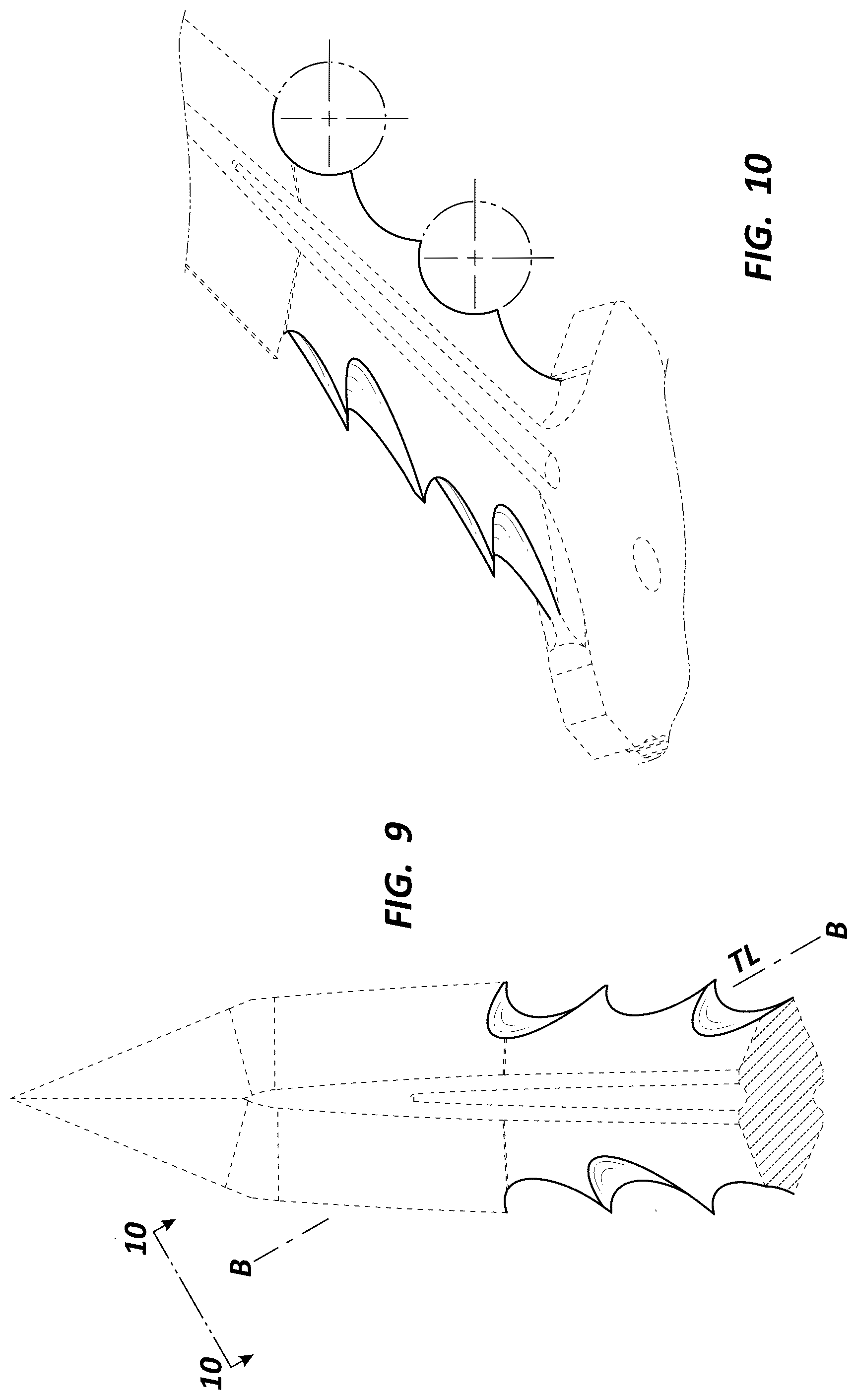 Patent USD1045006 Figure 5 – Blade cutting tool alternating serrations