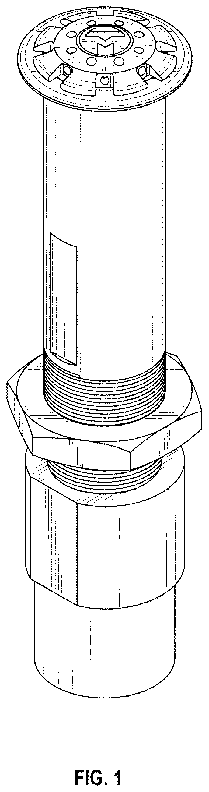 Patent USD1045014 — Nozzle assembly for a helicopter landing pad — Figure 1
