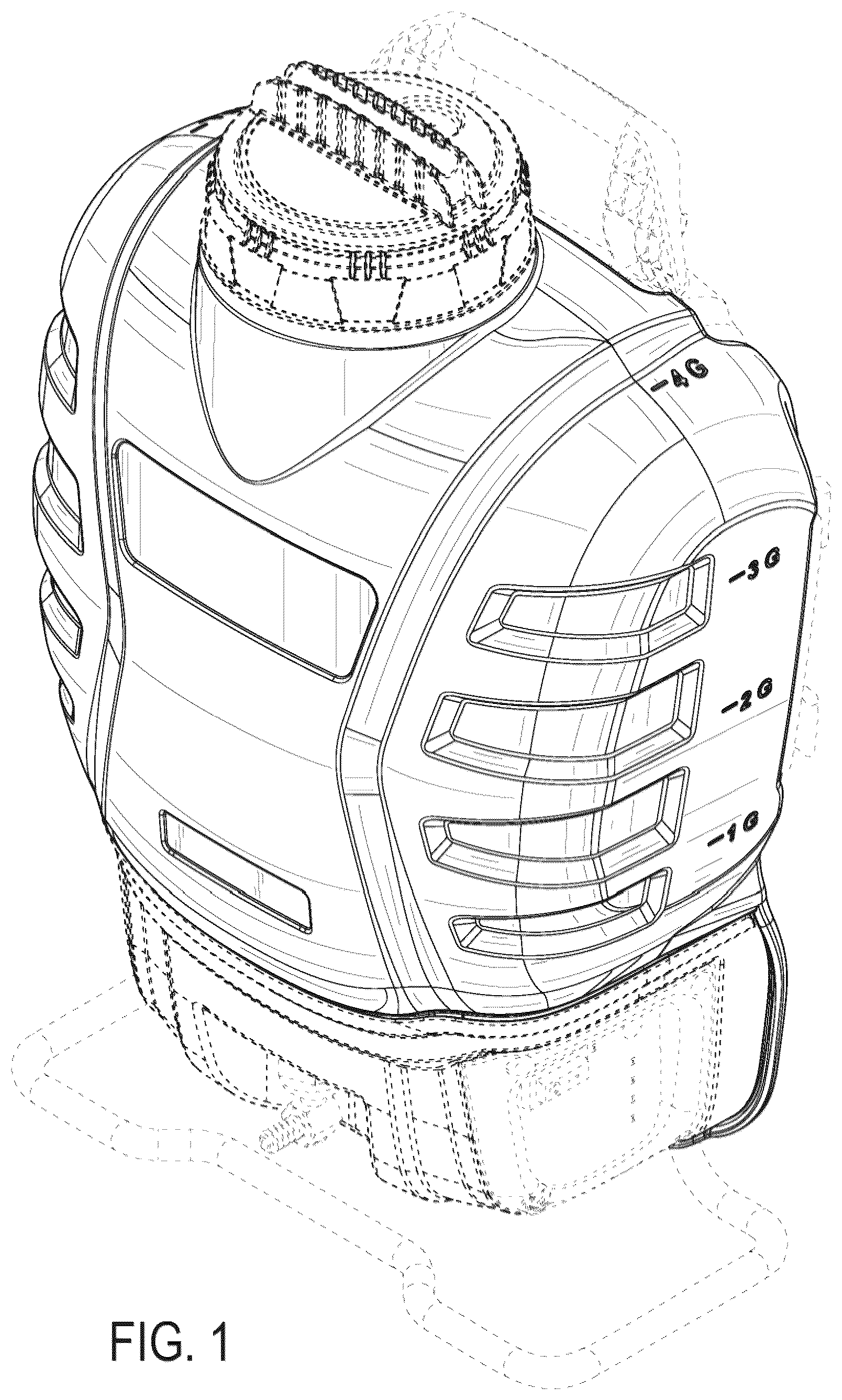 Patent USD1045017 — Electric backpack sprayer tank — Figure 1