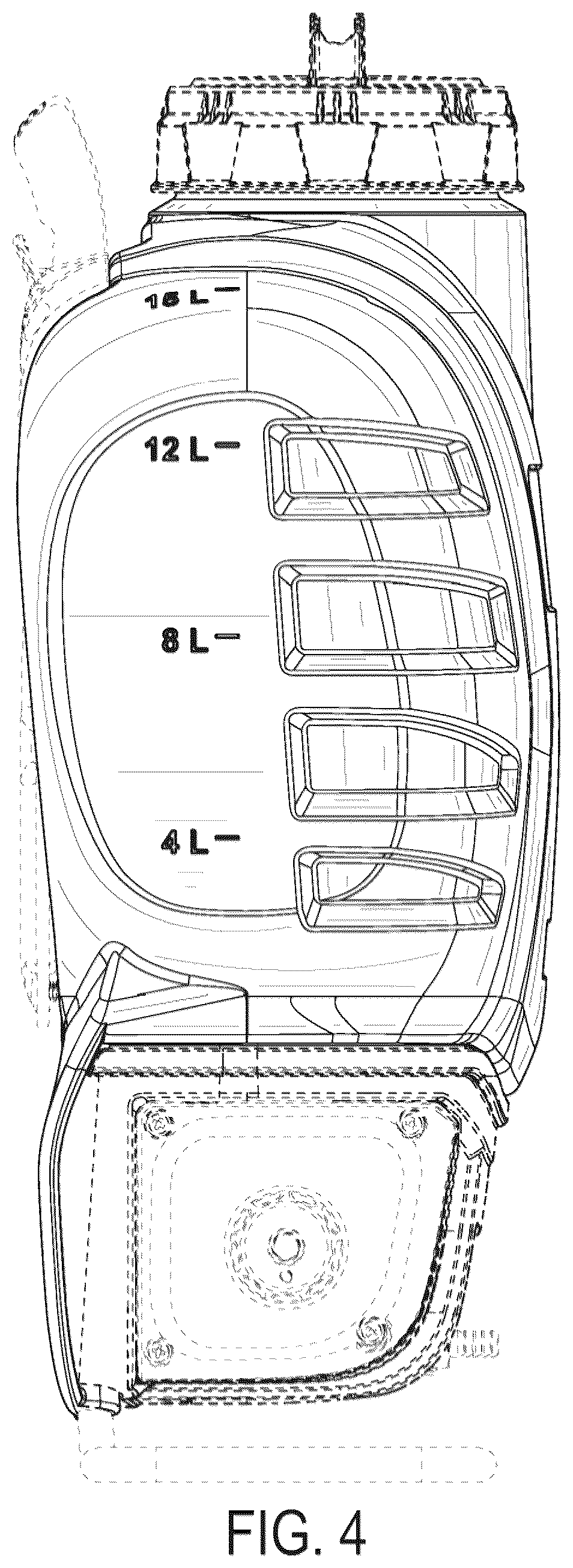 Patent USD1045017 Figure 4 – Electric backpack sprayer tank