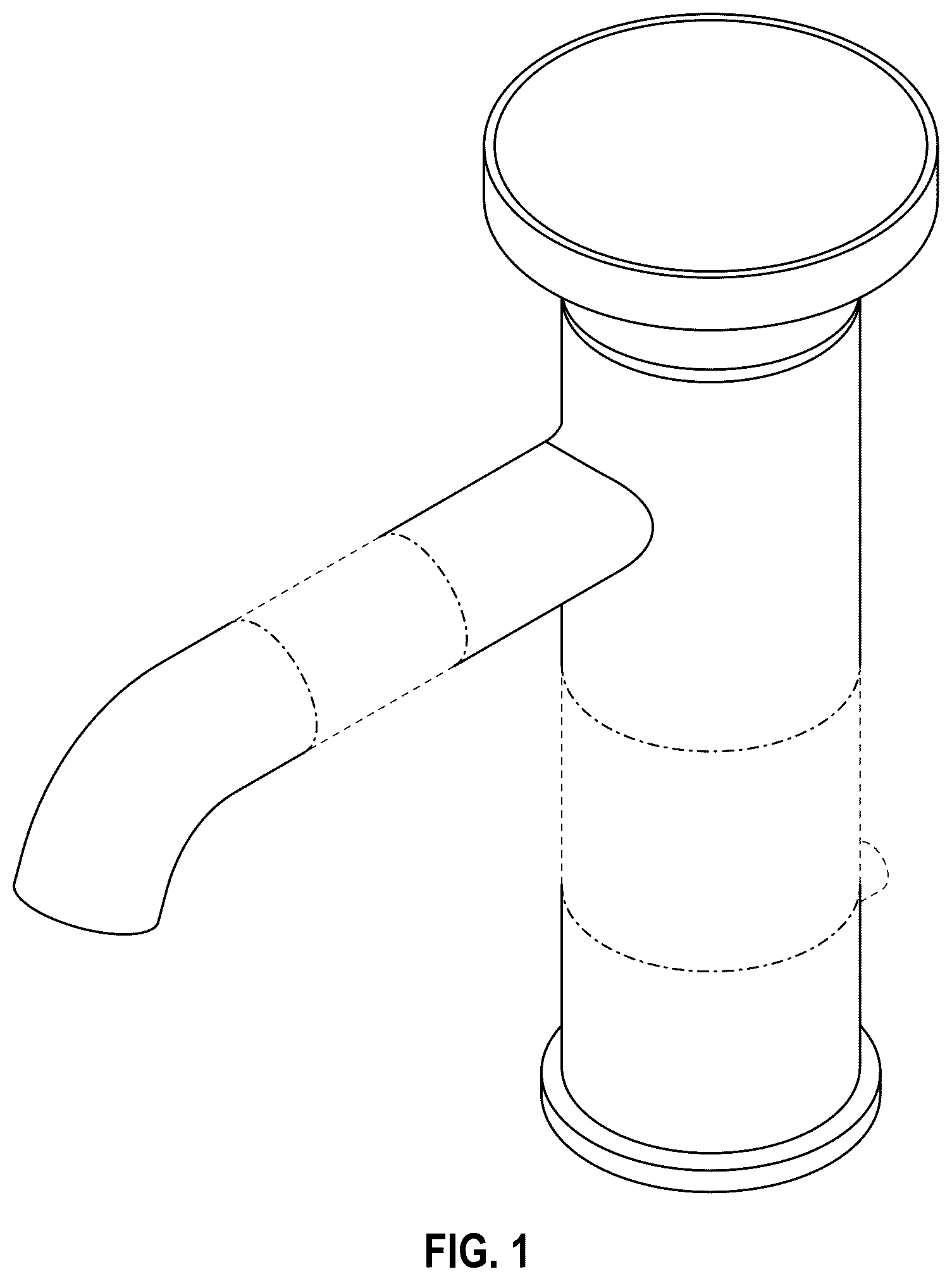 Patent USD1045021 Figure 1 – Faucet