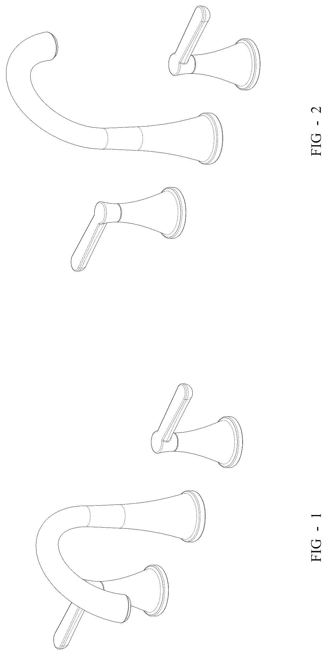 Patent USD1045023 Figure 1 – Faucet