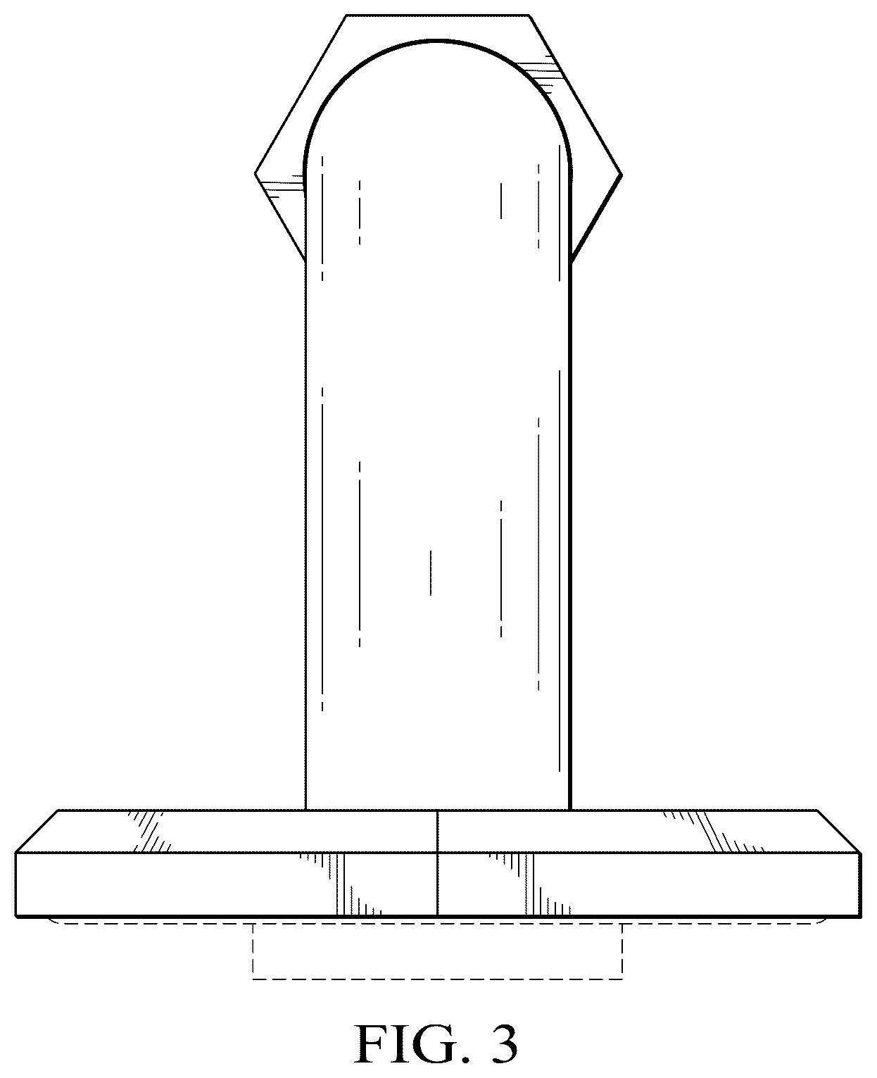 Patent USD1045025 Figure 3 – Faucet handle