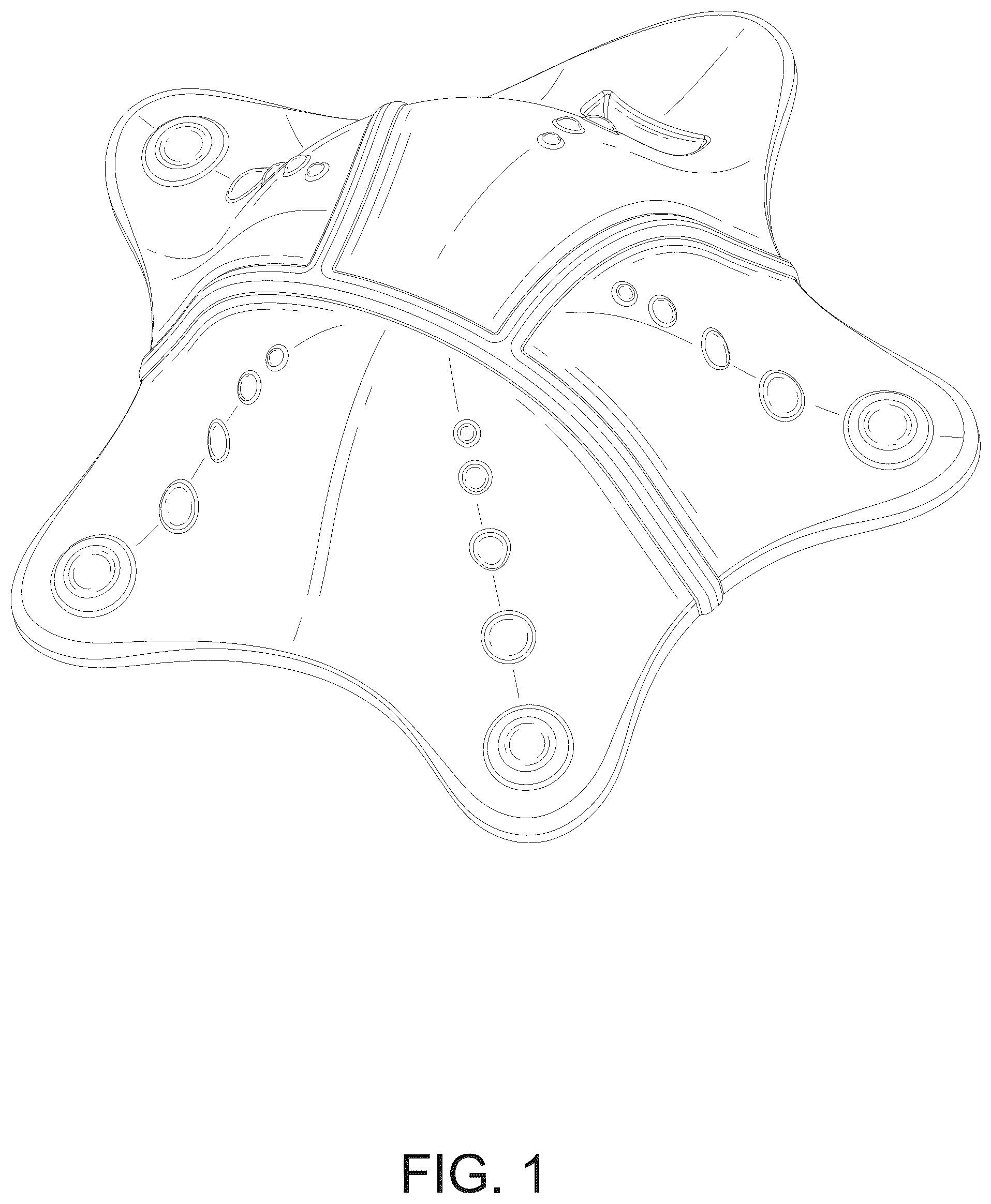 Patent USD1045029 Figure 1 – Bathtub overflow drain cover