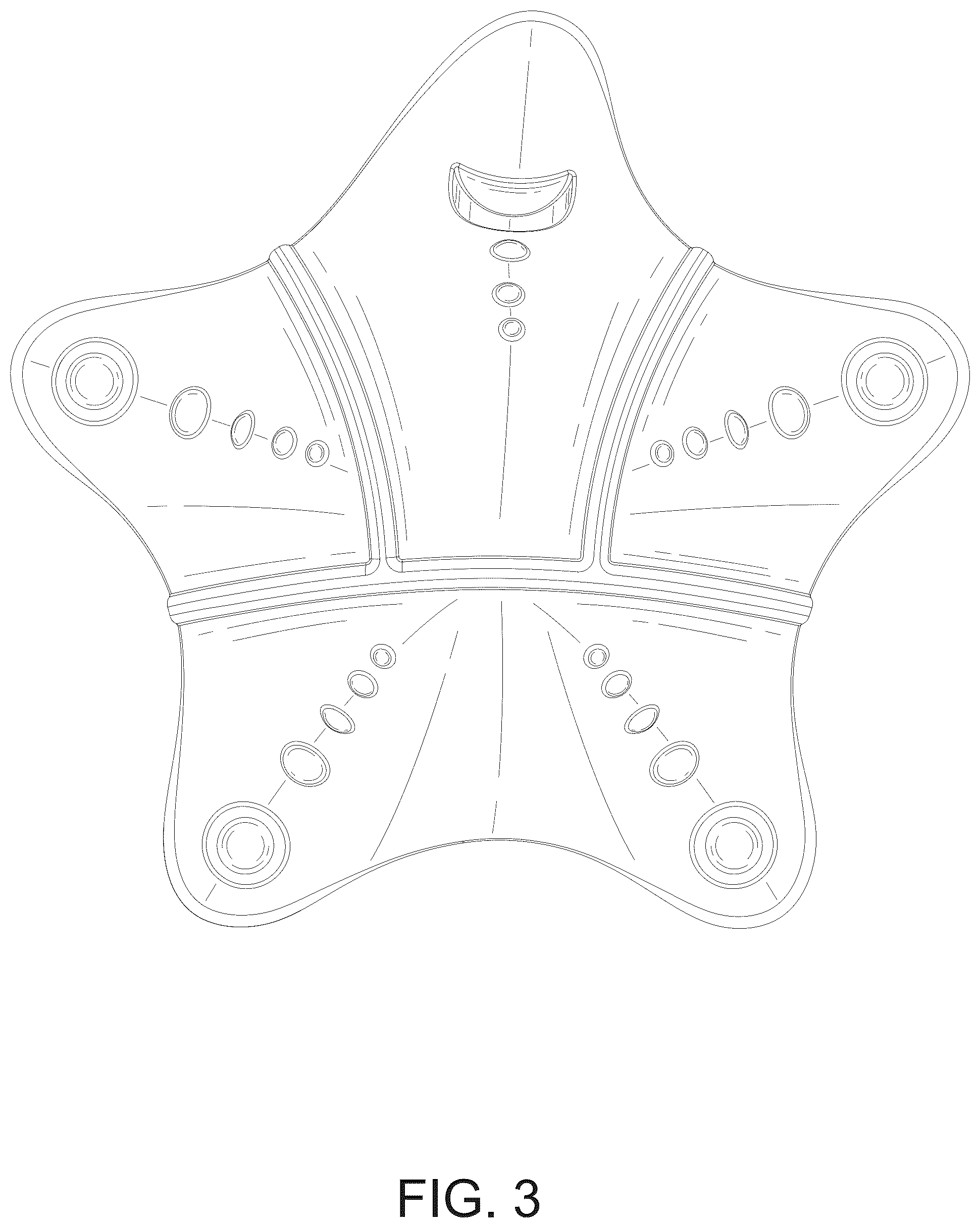Patent USD1045029 Figure 3 – Bathtub overflow drain cover