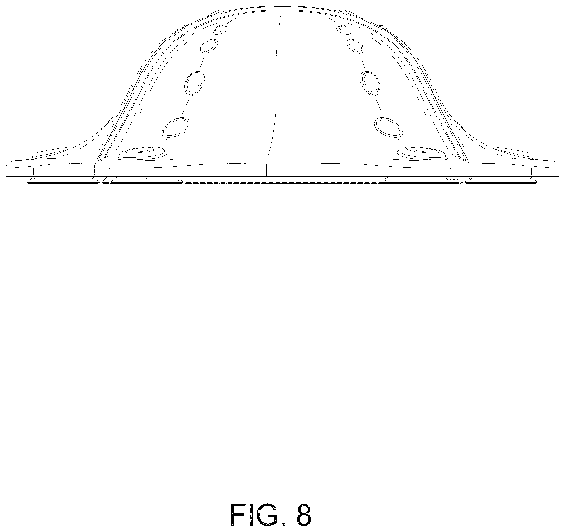 Patent USD1045029 Figure 8 – Bathtub overflow drain cover